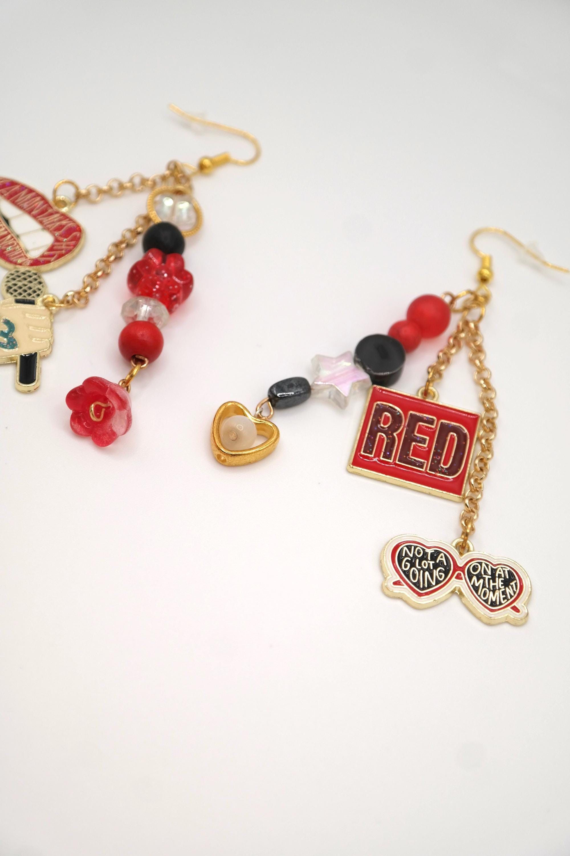 Handmade Taylor Swift Red Era Earrings Size ONE SIZE - 4 Thumbnail