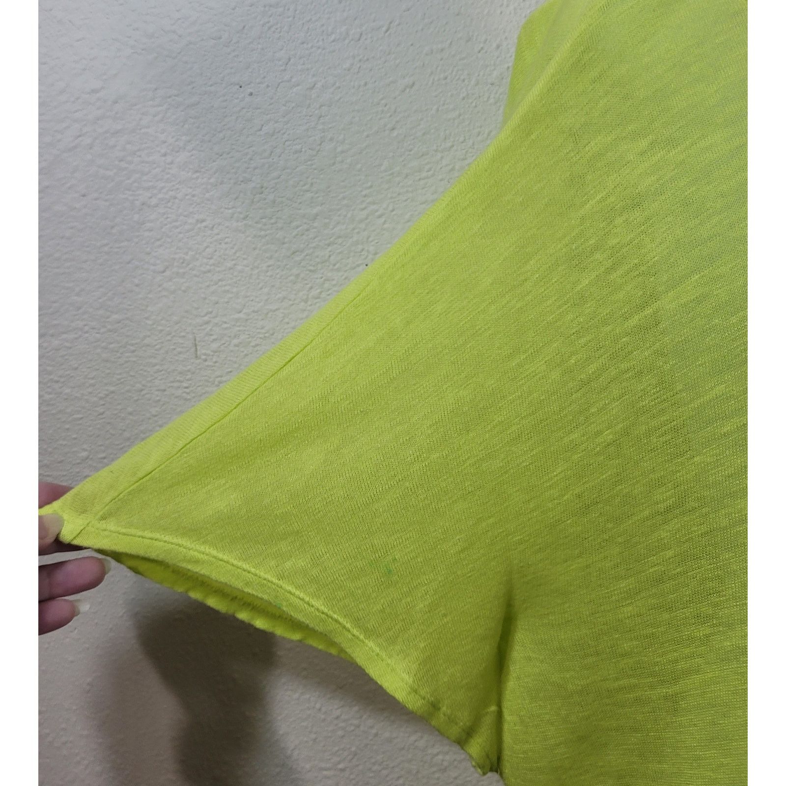 Other Cupio Yellow Slub Knit V Neck Tie Hem Top Medium Lightweight Size M / US 6-8 / IT 42-44 - 5 Thumbnail