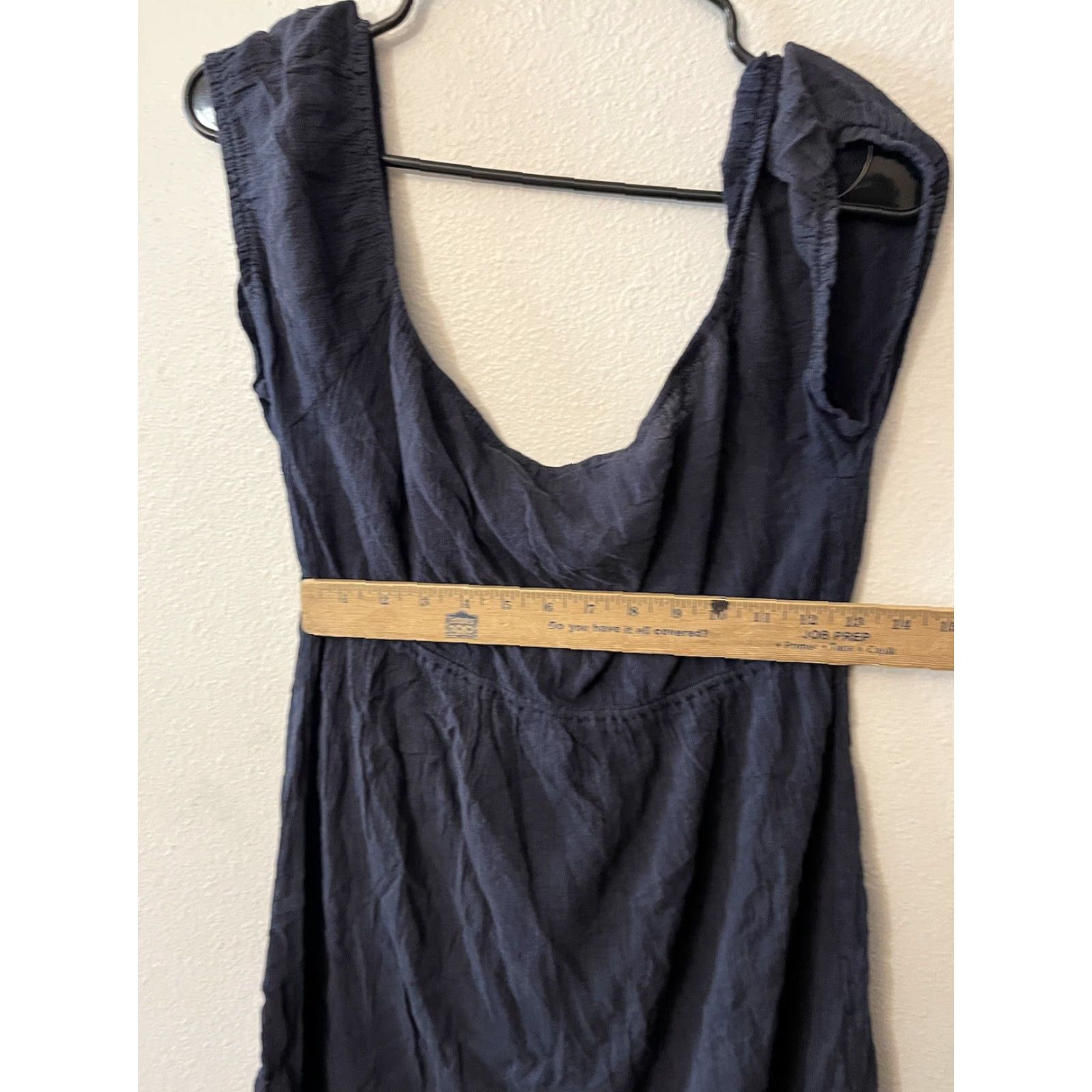 Vintage J Crew Dress Blue Size 6 Short Sleeveless Pre-Owned Size 28" / US 6 / IT 42 - 4 Thumbnail