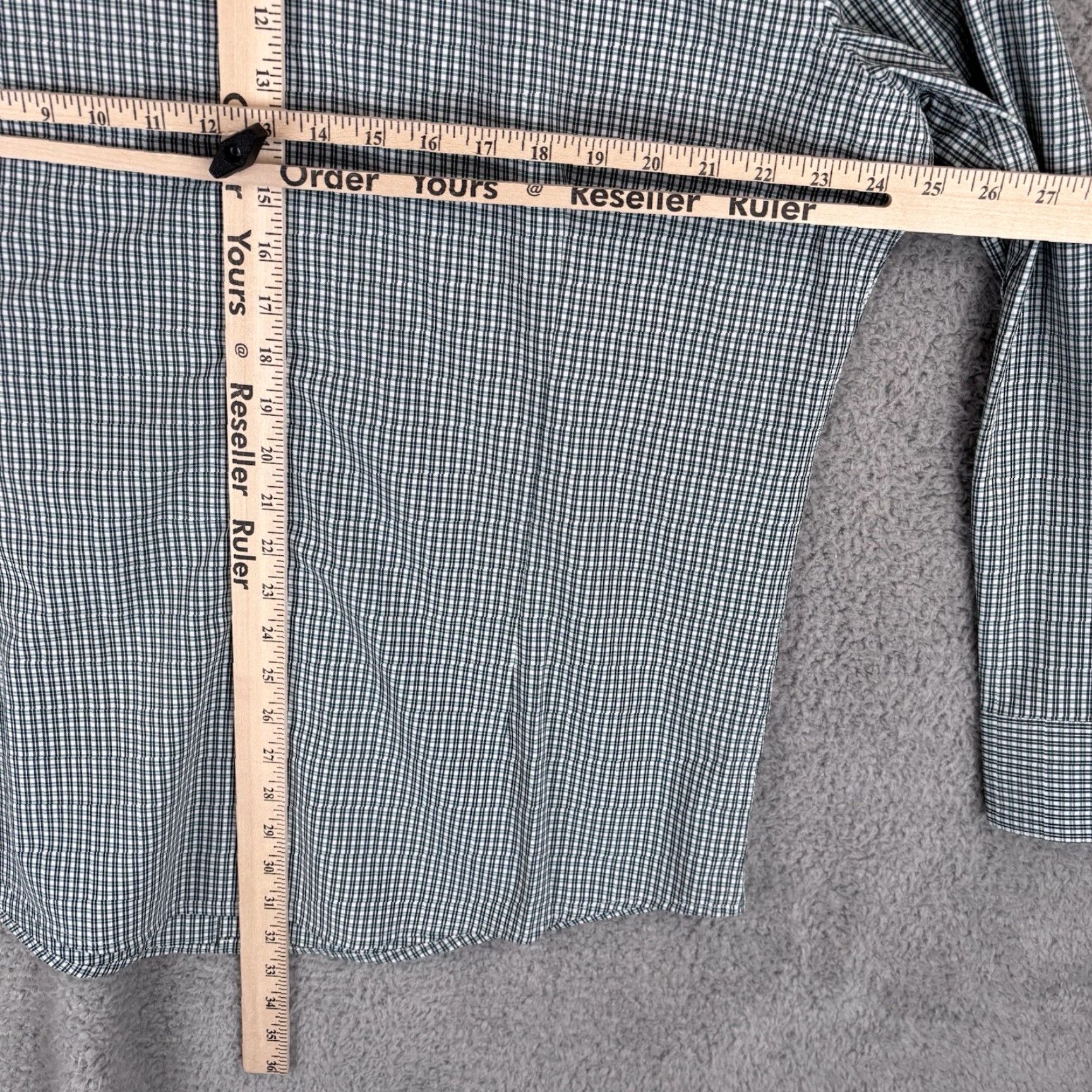 Mizzen+Main Mizzen+Main Shirt Men's L Green Plaid Leeward Stretch Button-Up Collared Long Sleeve Size US L / EU 52-54 / 3 - 5 Thumbnail