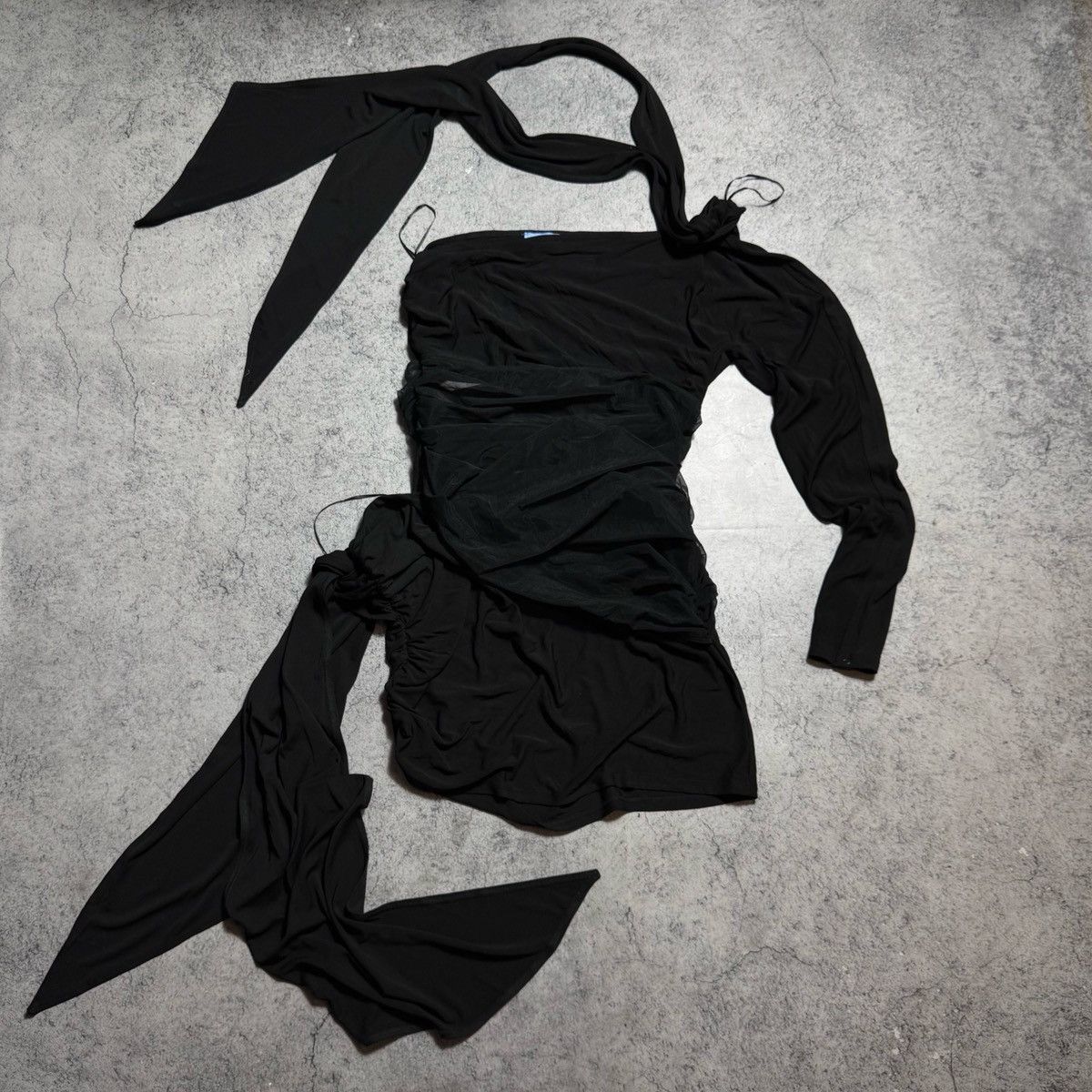 H&M × Mugler Rare Mugler X H&M Knot Detail One Shoulder Dress Size XL / US 12-14 / IT 48-50 - 1 Thumbnail