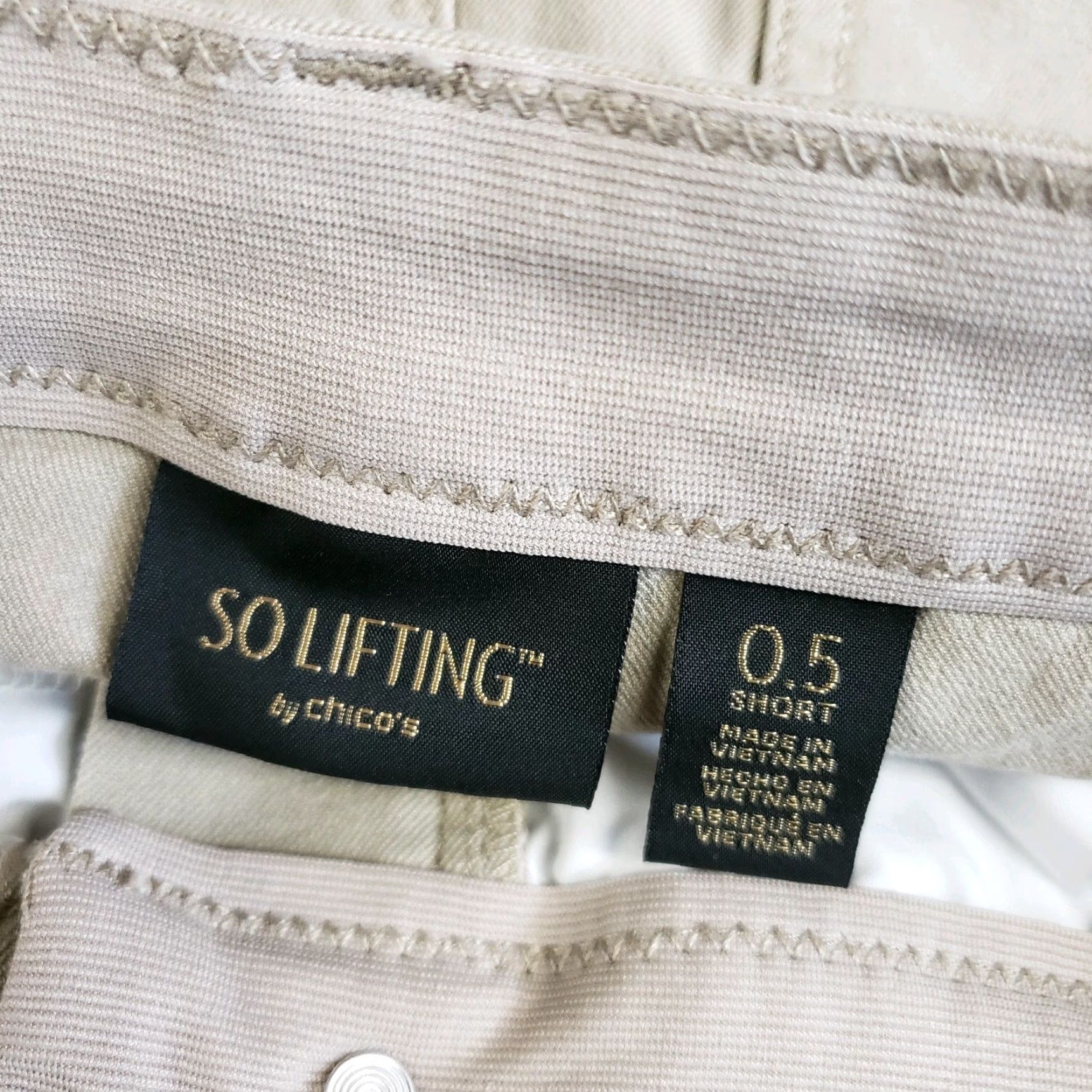 Vintage Chicos Jeans Womens Sz 6 Short Tan Straight Leg Mid Rise Size 28" / US 6 / IT 42 - 5 Thumbnail