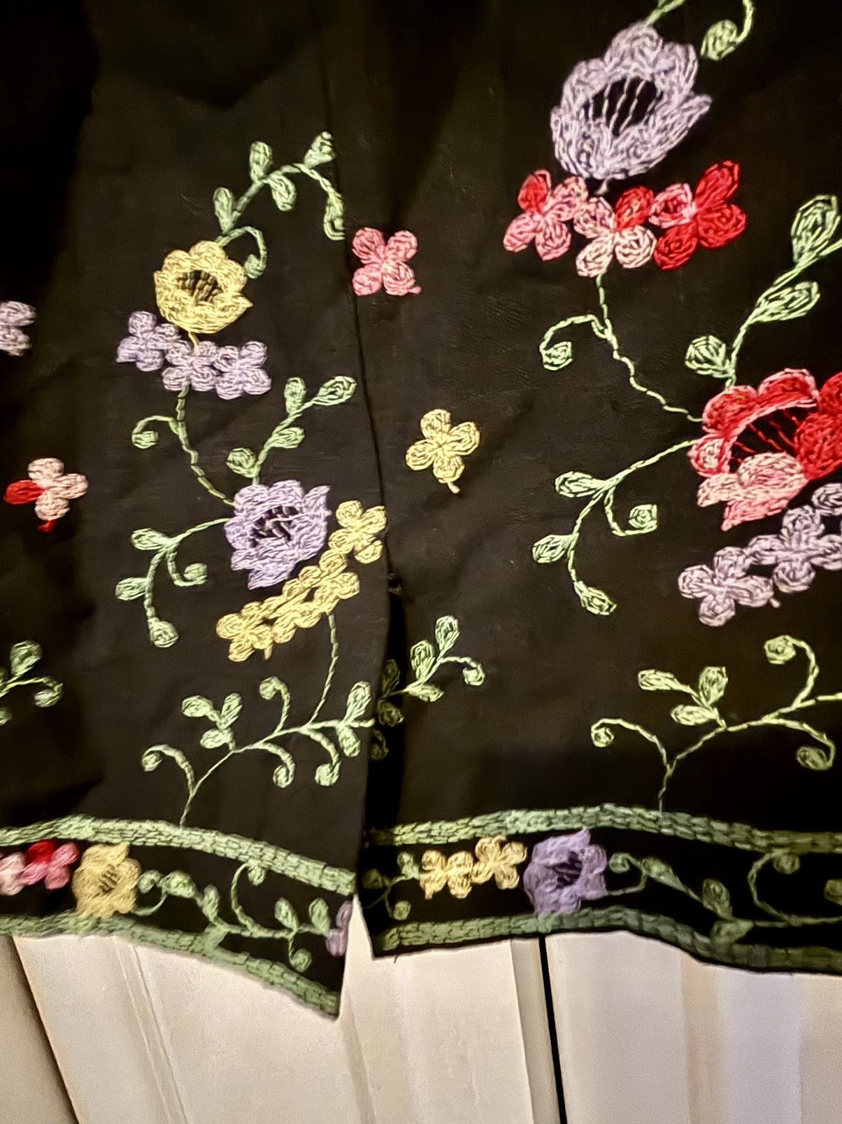 Vintage Vintage Embroidered Floral Design Boho Mini Dress 6 Size S / US 4 / IT 40 - 5 Thumbnail