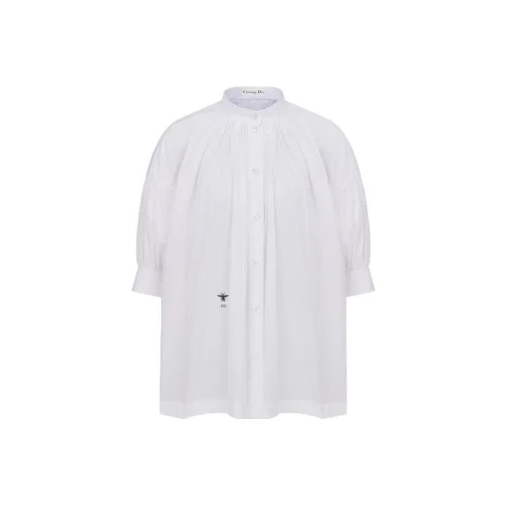Dior Dior SS23 Embroidered Bee Short-Sleeve Shirt 0079 Size L / US 10 / IT 46 - 1 Thumbnail