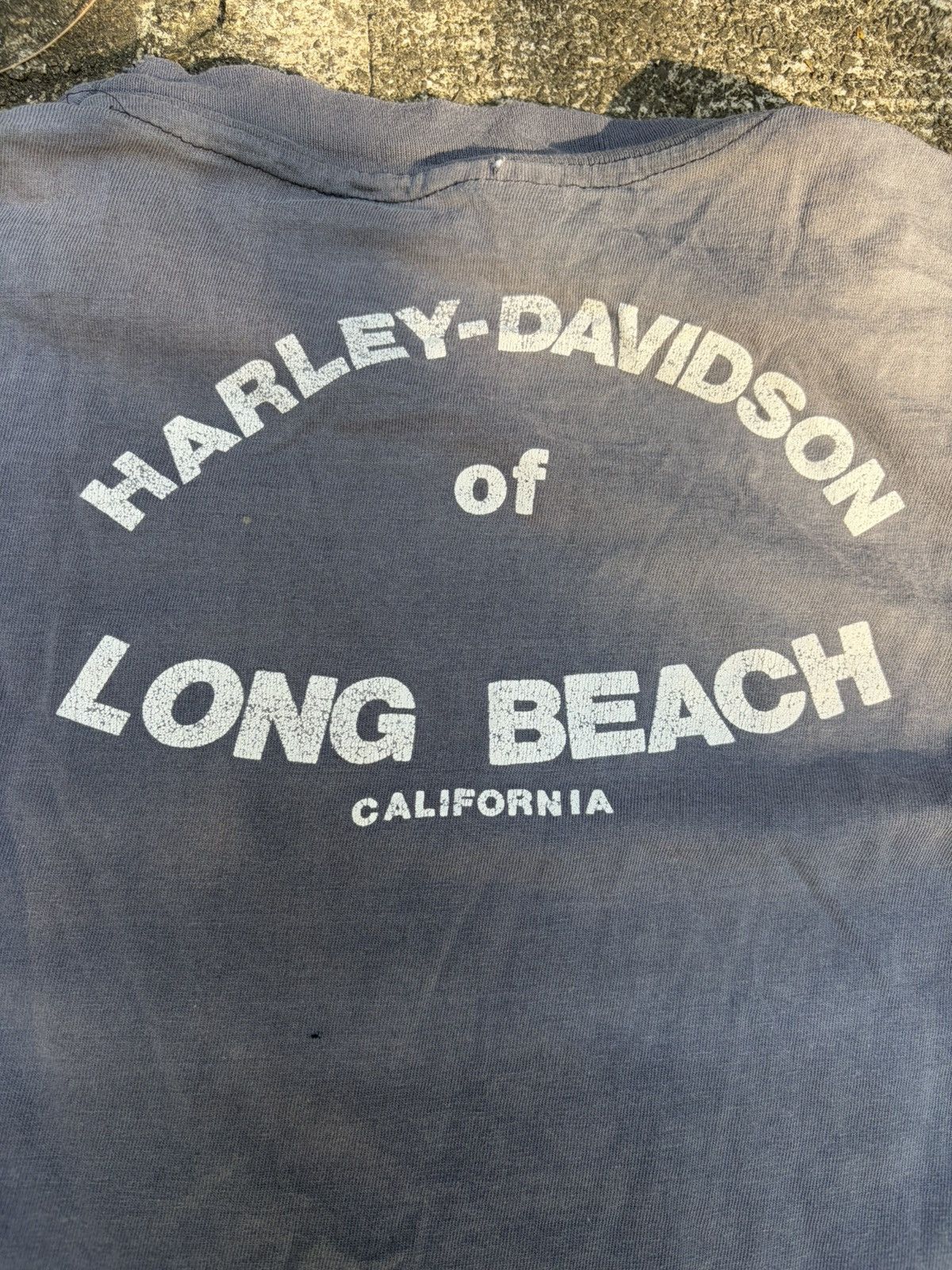 Harley Davidson Vintage 80s Harley Davidson Long Beach California Tee Size US L / EU 52-54 / 3 - 4 Thumbnail