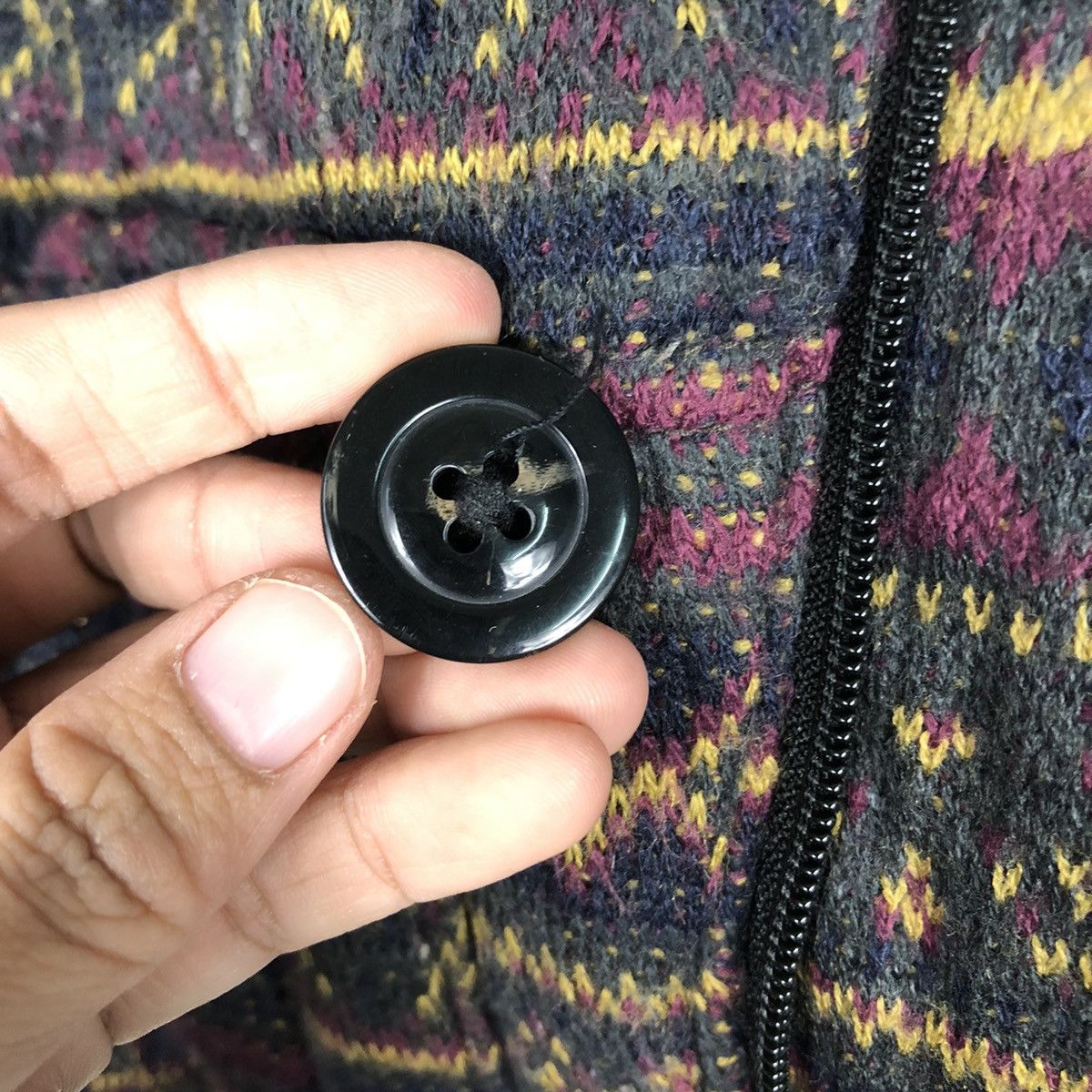 45rpm 📌Vintage Wool Vest Jacket Hoodie Create Barefoot Striped Size US M / EU 48-50 / 2 - 15 Thumbnail