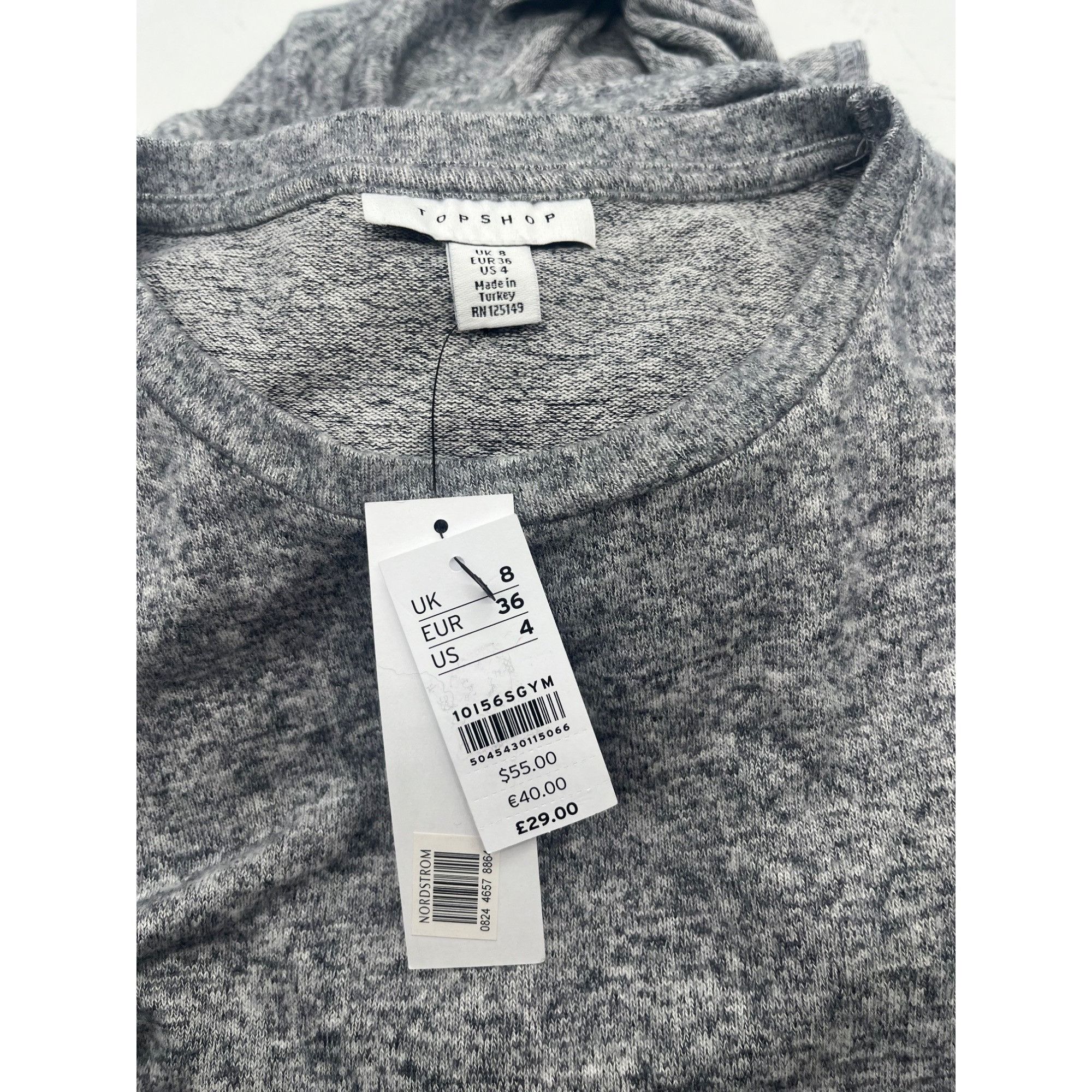 Topshop Topshop Long Sleeve Knit Midi Dress In Grey, US 4 Size S / US 4 / IT 40 - 8 Thumbnail