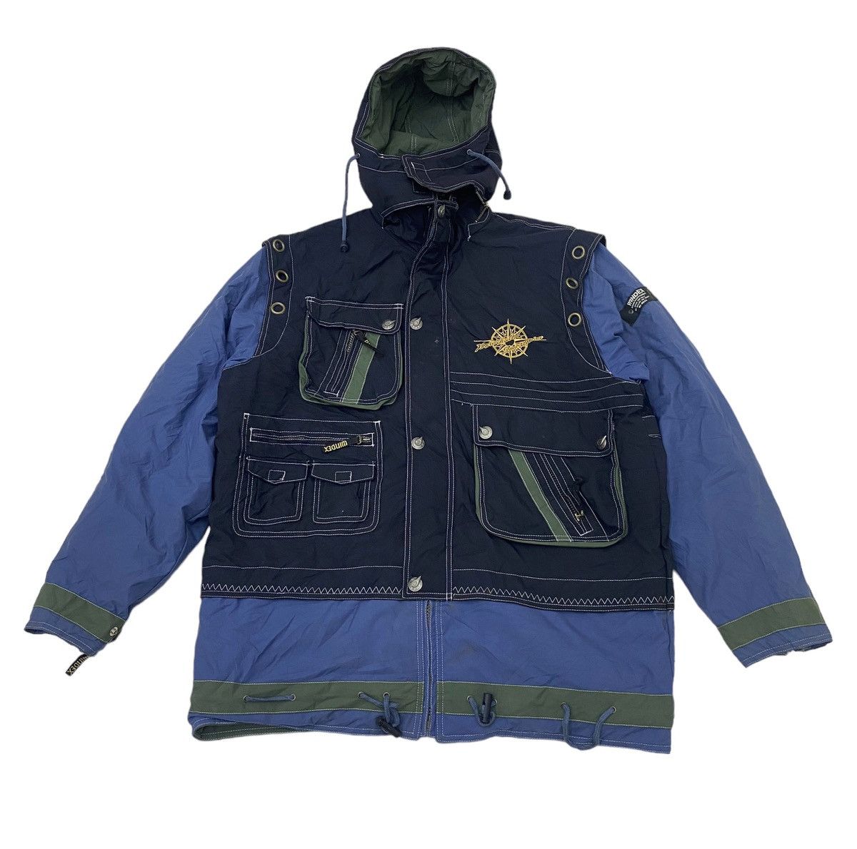 image of Descente x Ski Best Offervintage Windex Hooded Ski Jacket in Black, Men's (Size XL)