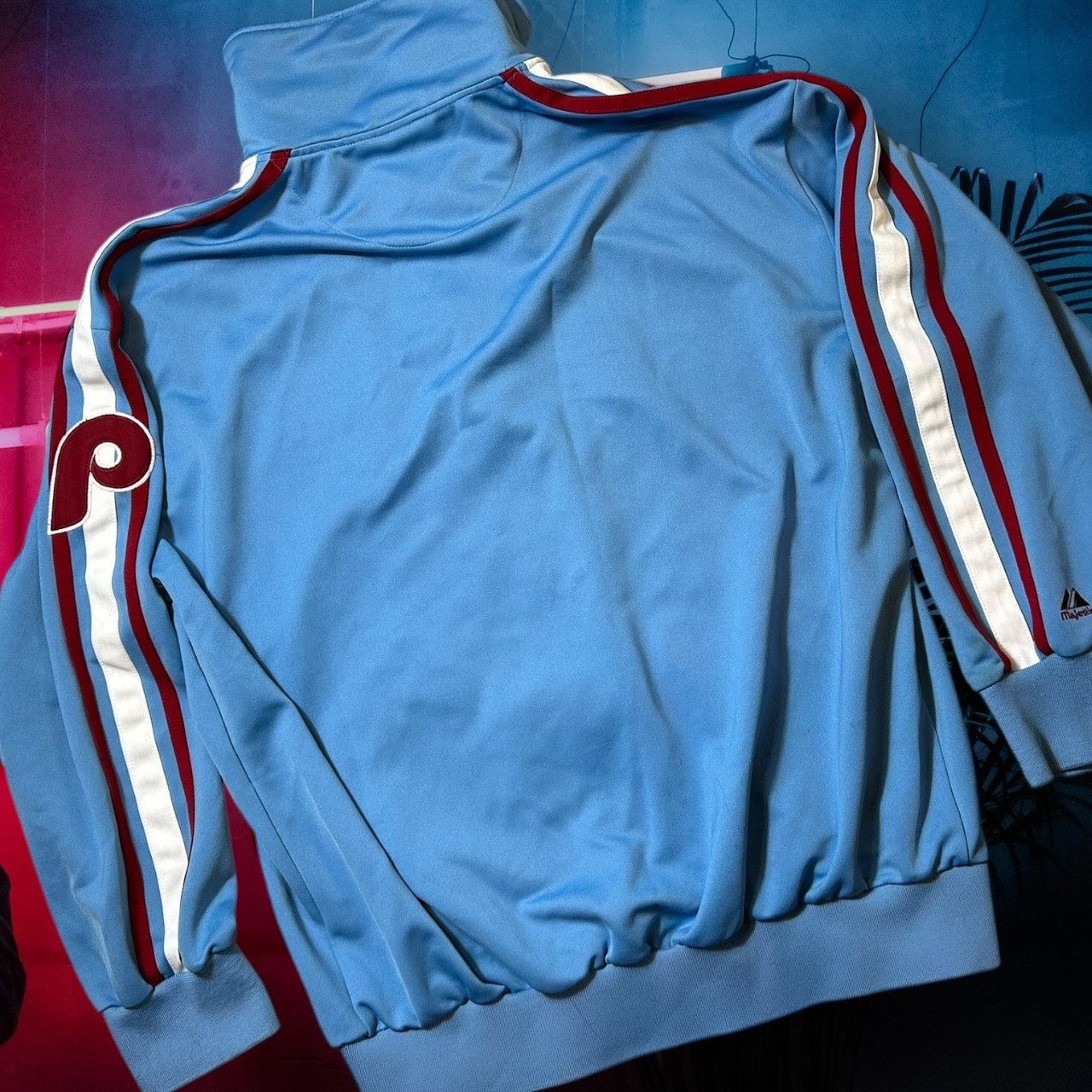 Cooperstown Collection Vintage 90s Philadelphia Phillies 2XL Rare Track Jacket MLB Size US XXL / EU 58 / 5 - 3 Thumbnail