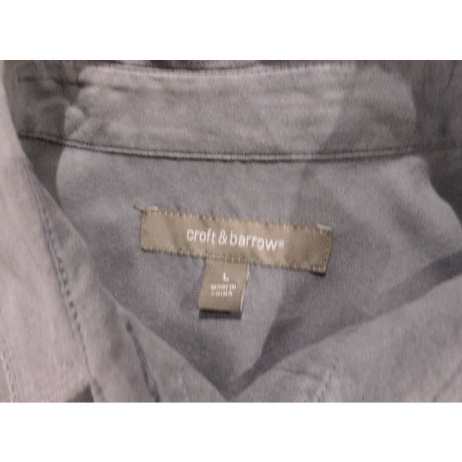 Croft & Barrow Croft & Barrow Womens Button-Up Blouse L Gray Casual Style Shirt Womens Large Gray Button-Up Top Size L / US 10 / IT 46 - 4 Thumbnail