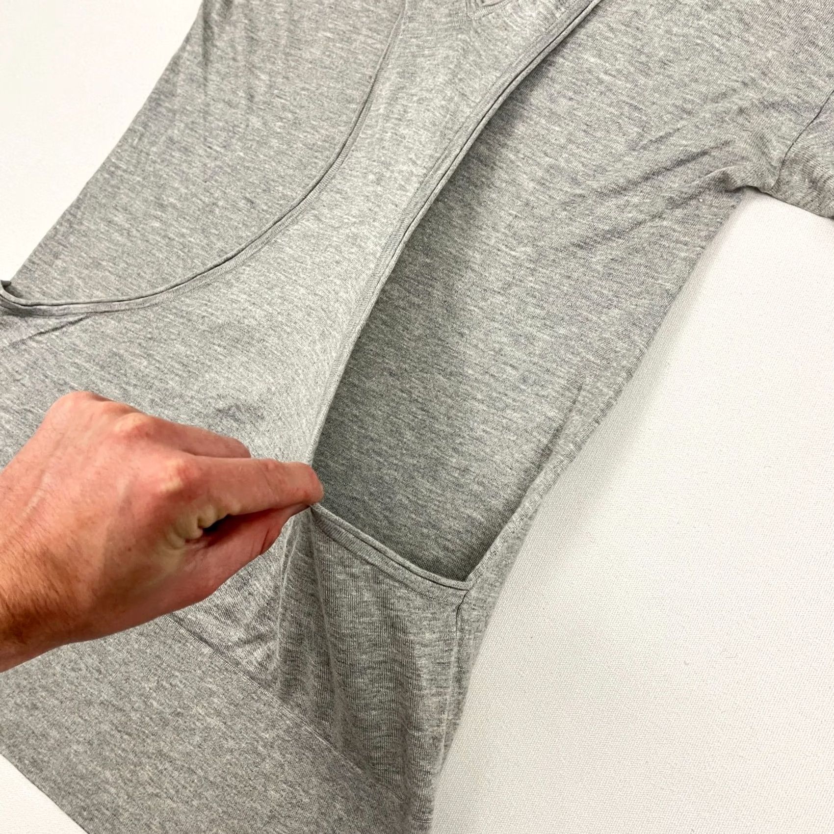Vintage Kokun Sweater Womens M Gray Cashmere Bamboo Hooded V-Neck Pullover 3/4 Sleeve Size M / US 6-8 / IT 42-44 - 7 Thumbnail