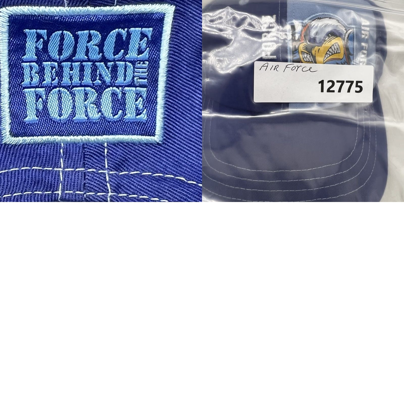 Vintage Air Force Embroidered Snap-Back Cap Blue Adult One Size Adjustable Twill Hat Mens Cap Size ONE SIZE - 8 Thumbnail