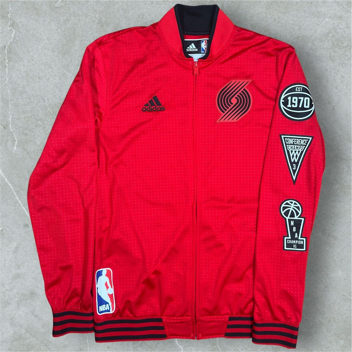 Adidas Portland Trail Blazers 2015-2016 NBA Adidas Warm Up Jacket Size US M / EU 48-50 / 2 - 1 Thumbnail