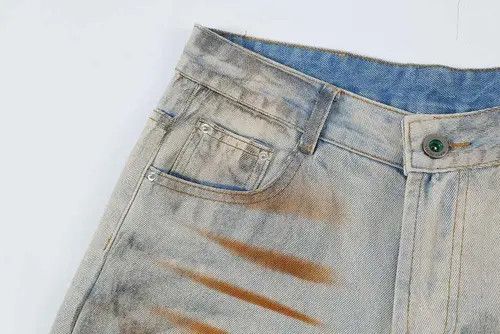 VIBE Dirty Mud Ripped Jorts Y2K Short Denim Size US 30 / EU 46 - 7 Thumbnail