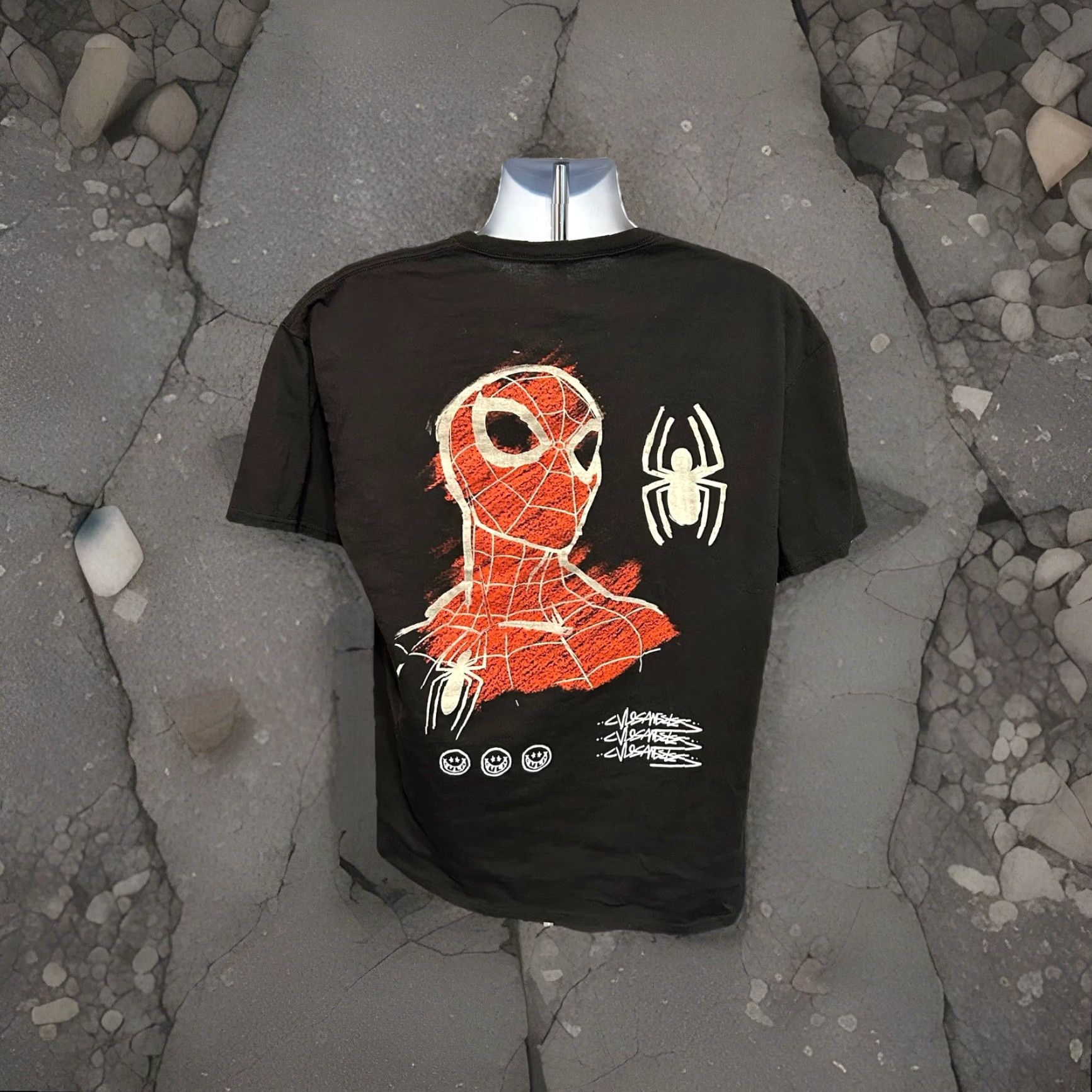 Vintage VINTAGE: No Marvel Spider-Man Shirt Men XL Black Short Sleeve Crew Neck Logo Graphic Tee - Size US XL / EU 56 / 4 - 5 Thumbnail