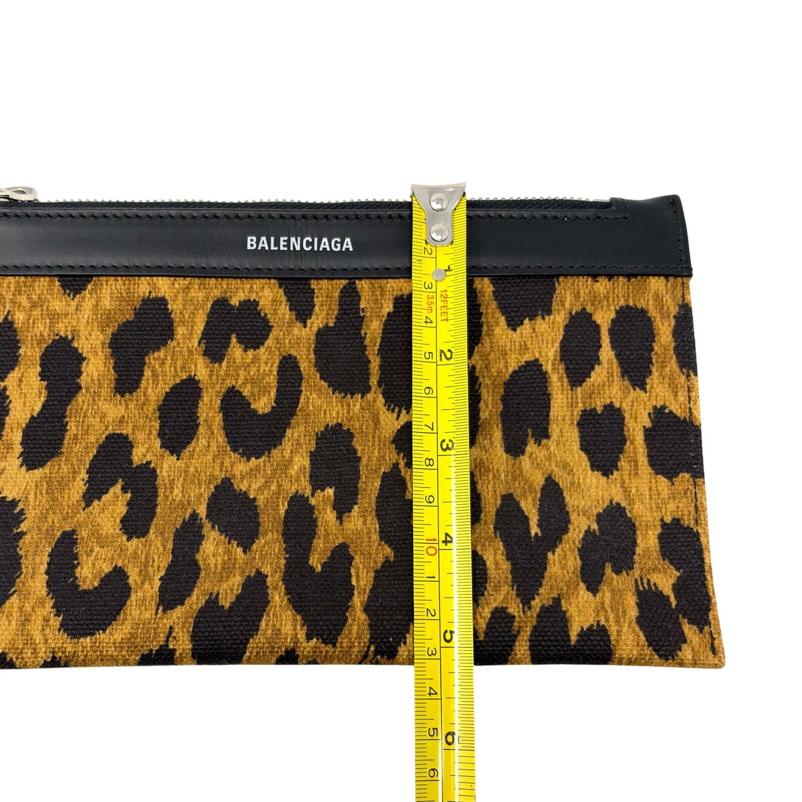Balenciaga Balenciaga Leopard Print Zipper Pouch Size ONE SIZE - 6 Thumbnail