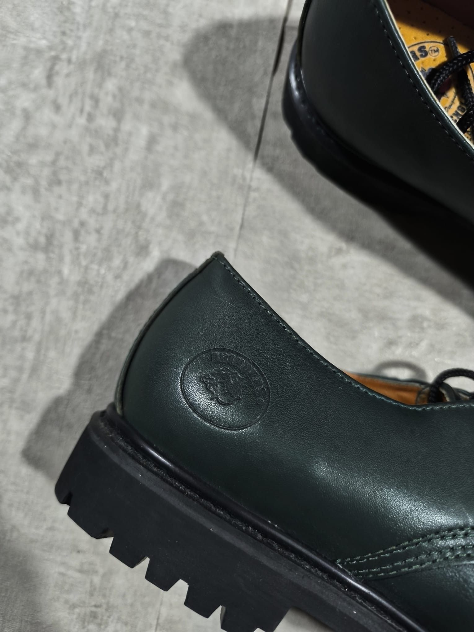 Leather Chunky London Grinders Dark Green Derby Leather Shoes Size US 12 / EU 45 - 10 Thumbnail