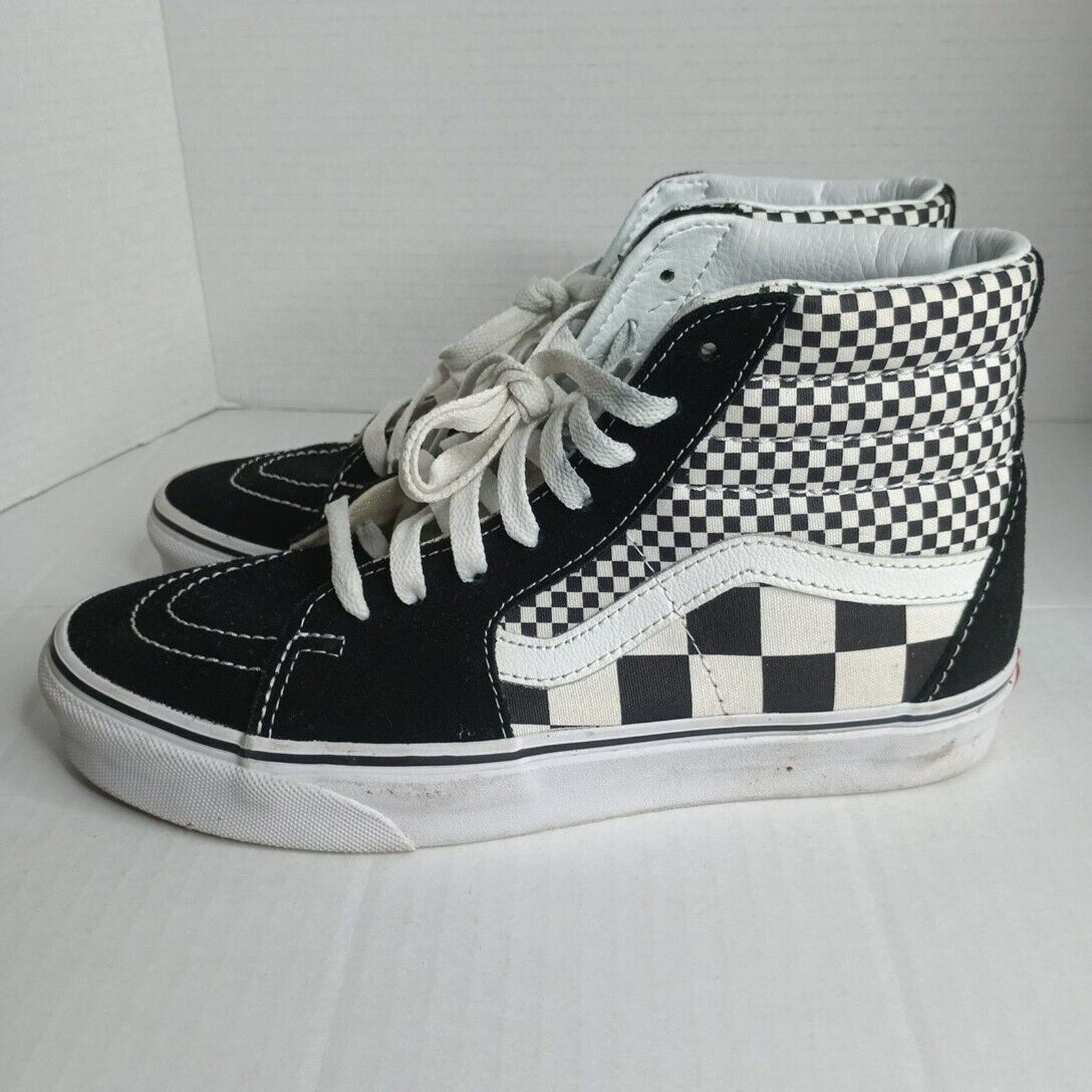 Vans Vans Sk8 Hi Mix Black White Sneakers Mens 7 Womens 8.5 Check Size US 7 / EU 40 - 5 Thumbnail