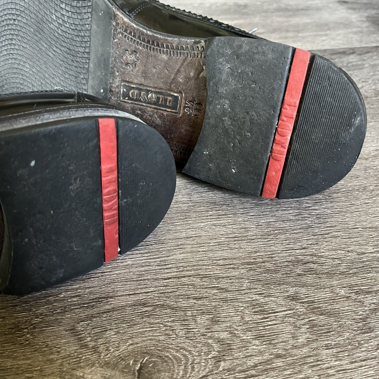 Designer × LLOYD × Vintage Vintage Larson by Lloyd Wing Tip Black Leather Loafers Shoes Size US 10.5 / EU 43-44 - 6 Thumbnail