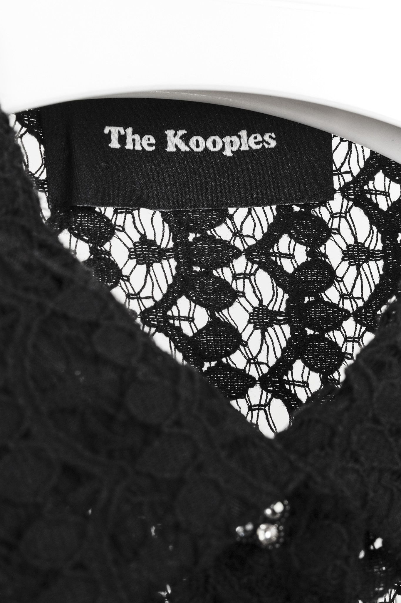 The Kooples The Kooples Black Lace Crystal-Button-Up Shirt Size XS / US 0-2 / IT 36-38 - 4 Thumbnail