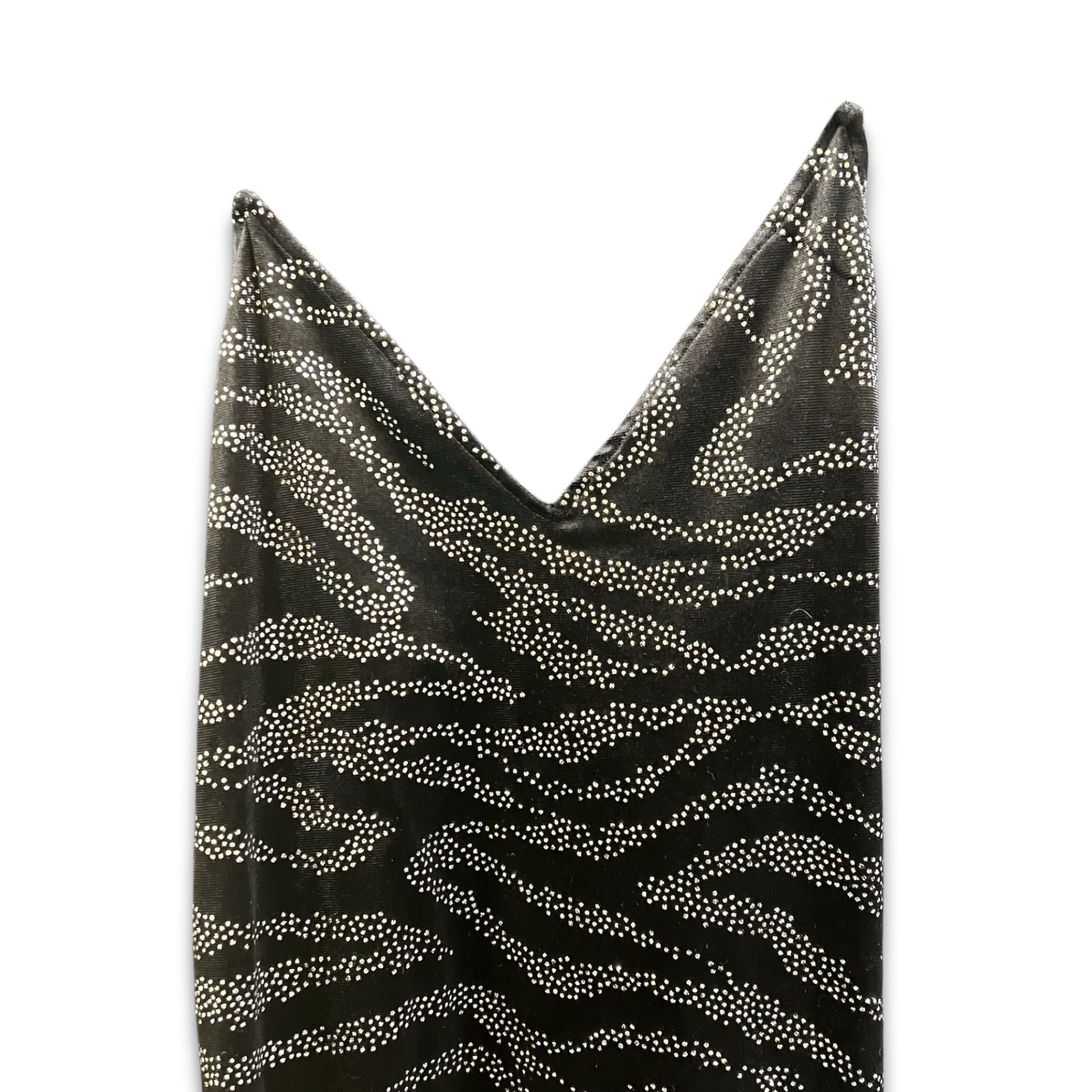H&M H&M Black & Silver Pattern Dress - Size L - Sleek & Stylish Size L / US 10 / IT 46 - 4 Thumbnail