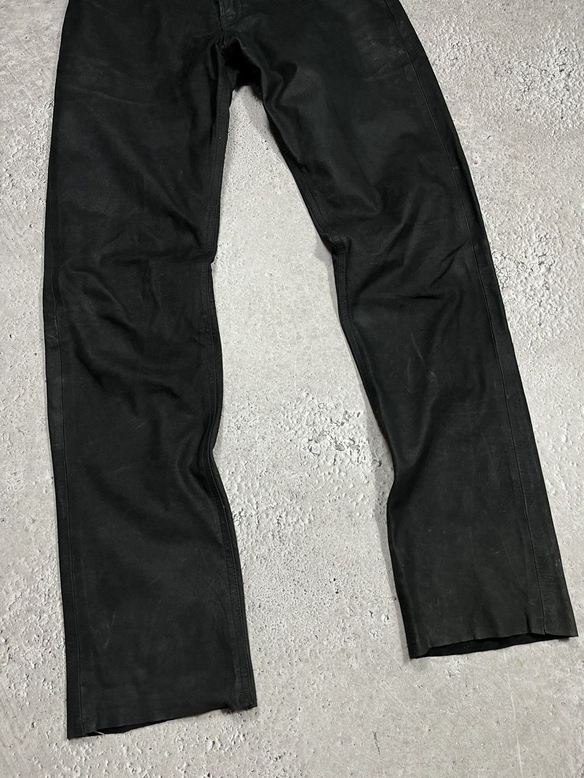 Leather Black Real Leather Pants Vintage Size 36 Size US 36 / EU 52 - 5 Thumbnail