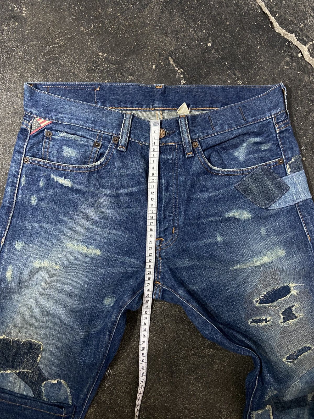 Denim & Supply Ralph Lauren Denim & Supply Ralph Lauren Distressed Denim Patchwork Jeans Size US 32 / EU 48 - 20 Thumbnail