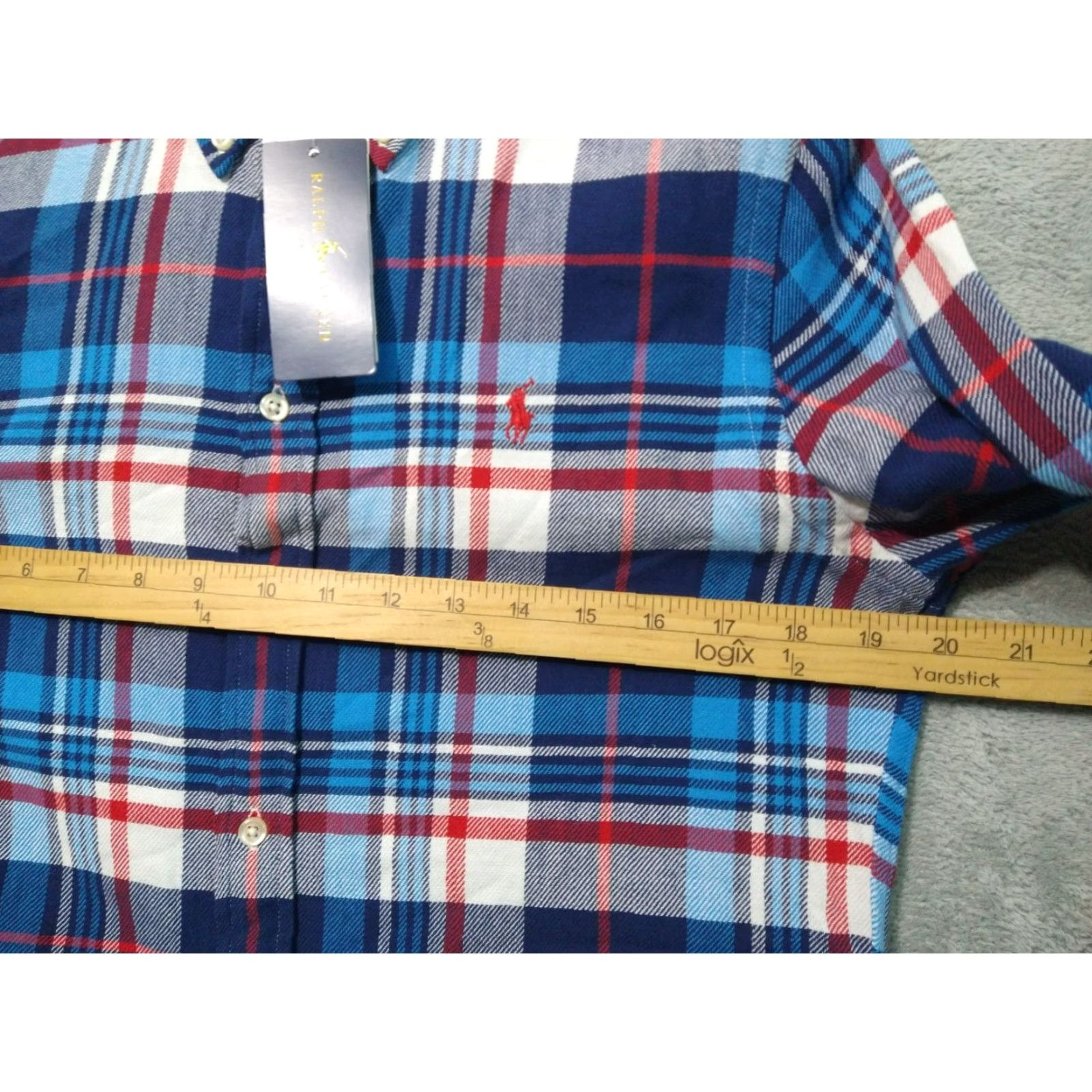 Polo Ralph Lauren Polo Ralph Lauren Shirt Mens Medium Blue Plaid Flannel Classic Fit Button Up Size US M / EU 48-50 / 2 - 5 Thumbnail