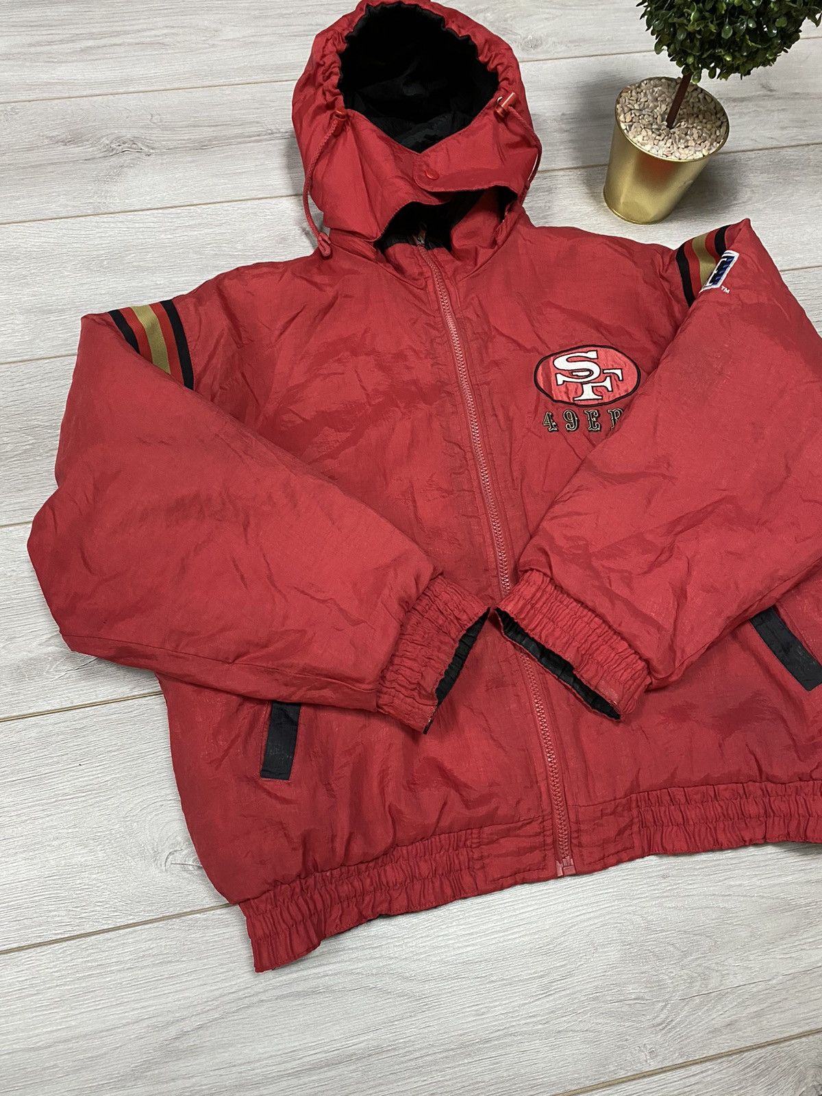 NFL San Francisco 49ers reversible Pro Player Bomber Jacket Size US XL / EU 56 / 4 - 11 Thumbnail