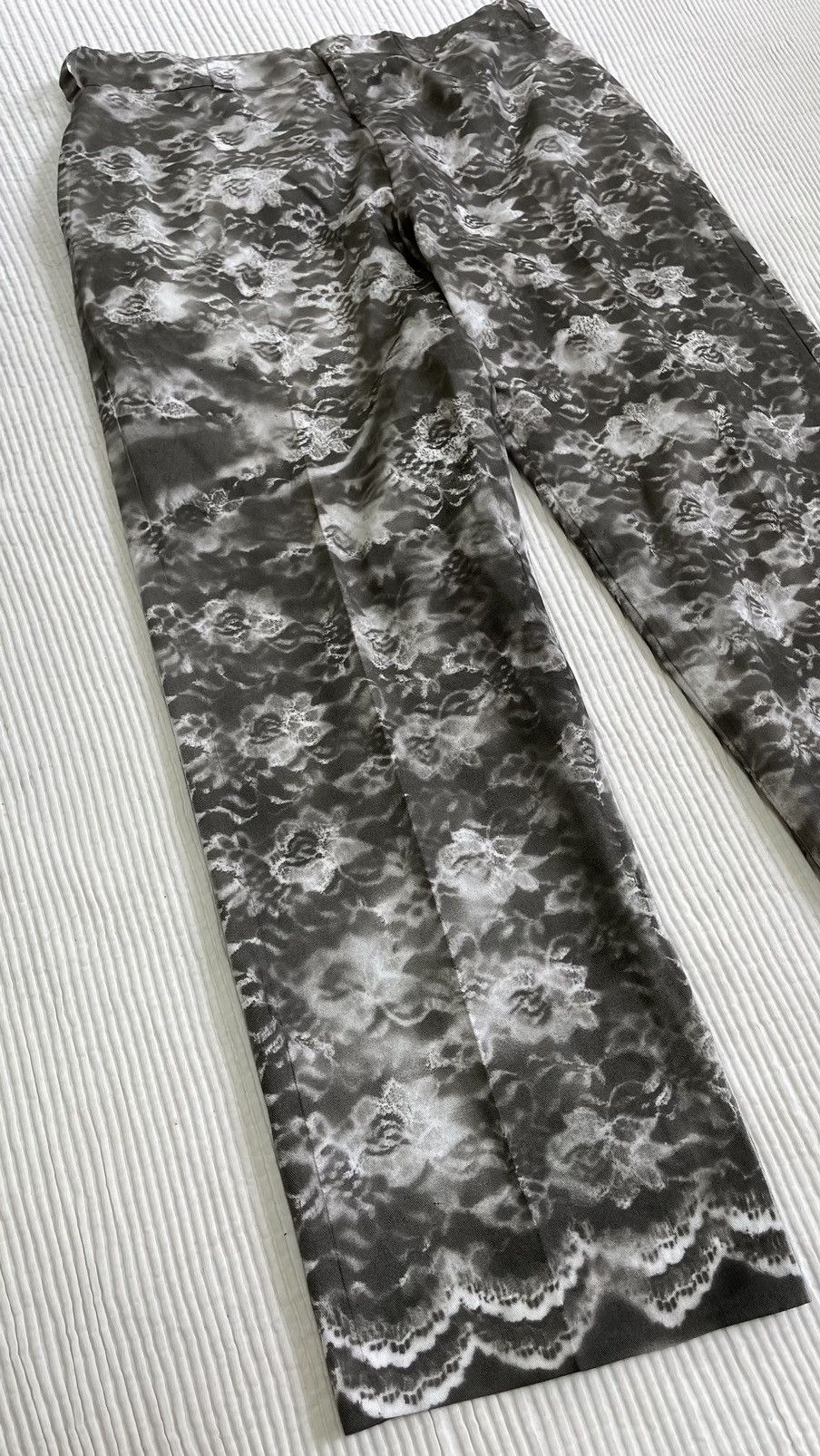 Handmade Black Floral Sexy Ghost Pants Size US 32 / EU 48 - 4 Thumbnail