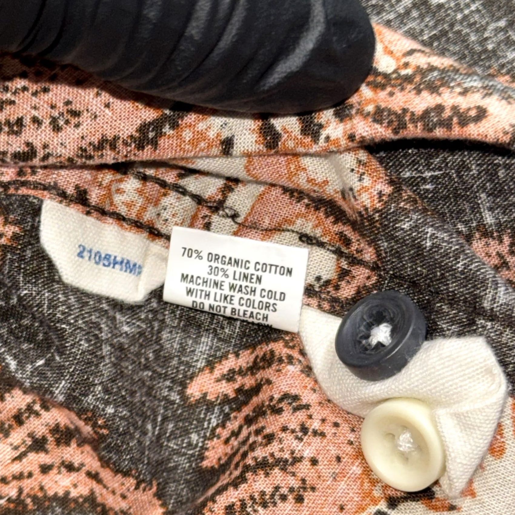 Taylor Stitch Taylor Stitch Hawthorne in Mirage Palm Organic Cotton Linen Short Sleeve Shirt Mens 36 Brown Graphic Print Tropical 70/30 Lightweight Button-Up Size US 36 / EU 52 - 4 Thumbnail