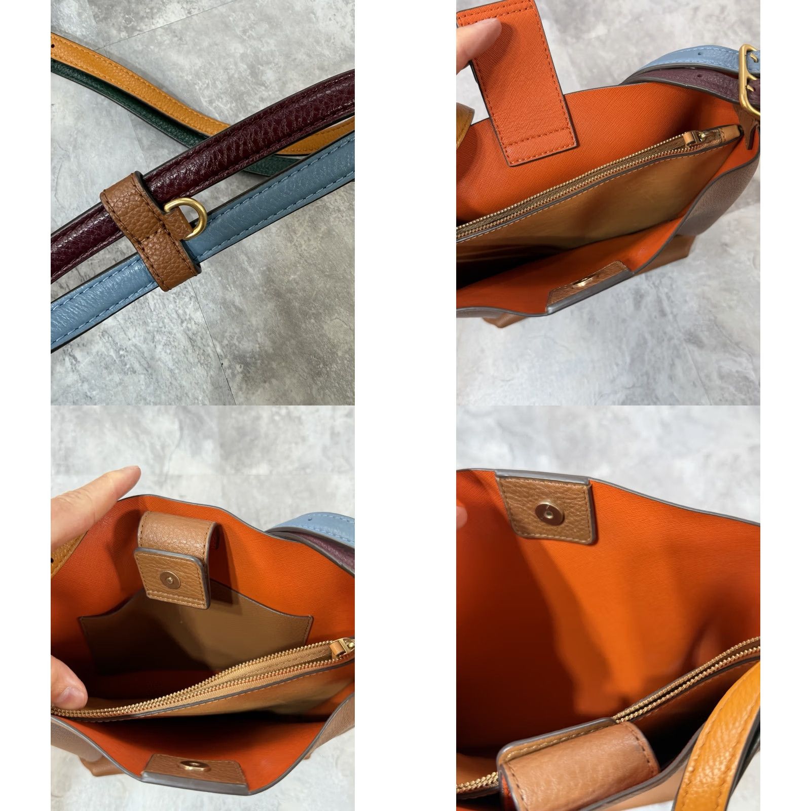 Tory Burch Tory Burch Perry Bucket Hobo Bag Medium Brown Genuine Leather Shoulder Tote Size ONE SIZE - 8 Thumbnail
