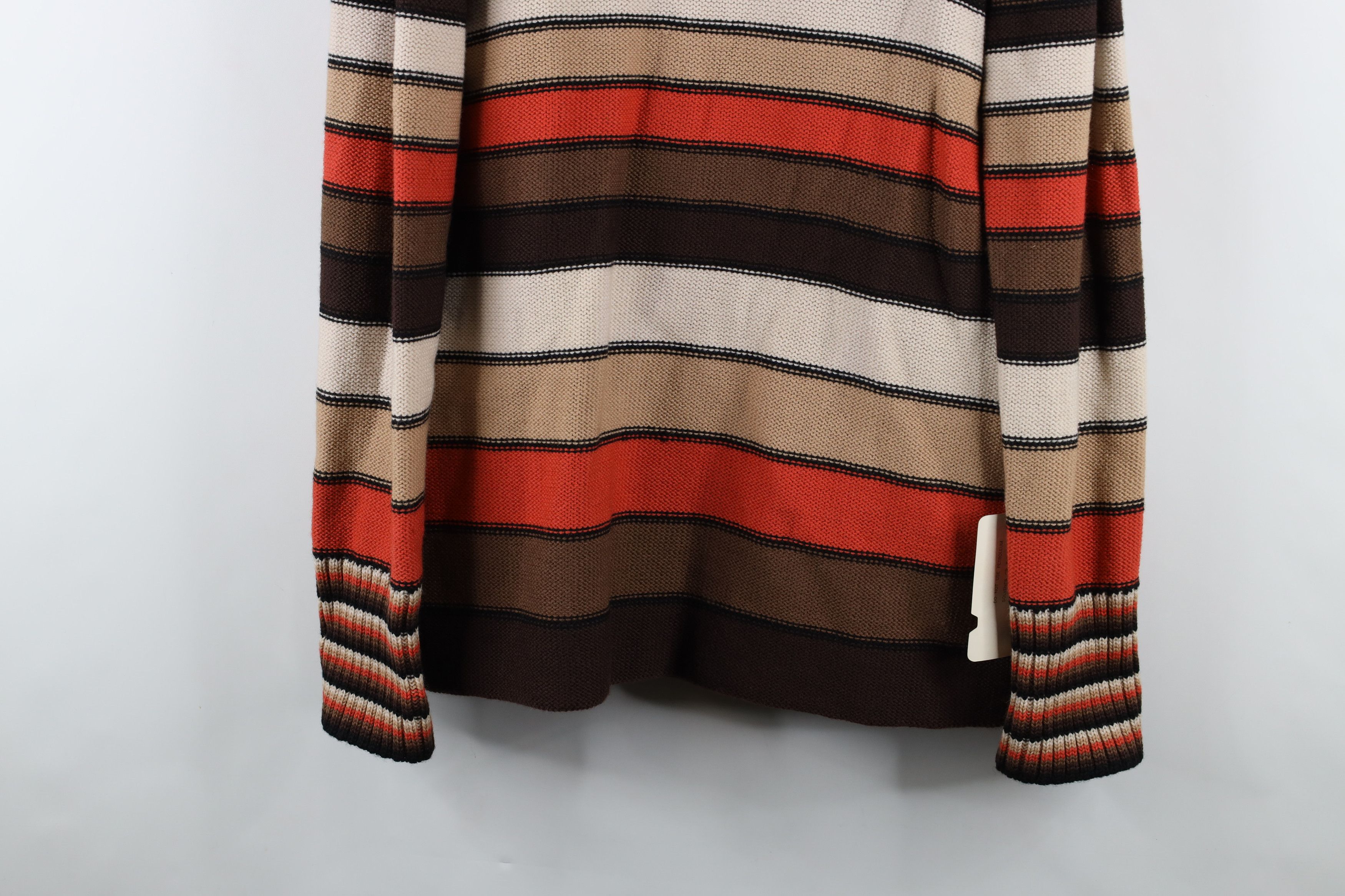 Vintage Deadstock Vintage 70s Mid Century Modern Wool Knit Sweater Size L / US 10 / IT 46 - 15 Thumbnail
