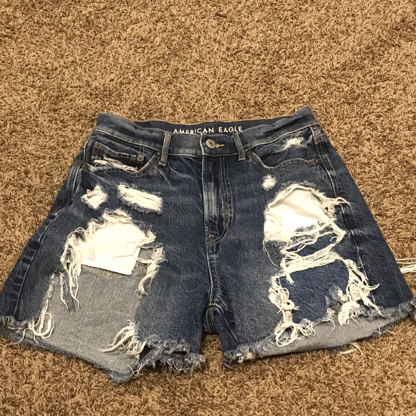 American Eagle Outfitters American Eagle Womens 905 Boyfriend Shorts Size 2 Blue Denim A47 Size 26" / US 2 / IT 38 - 2 Thumbnail