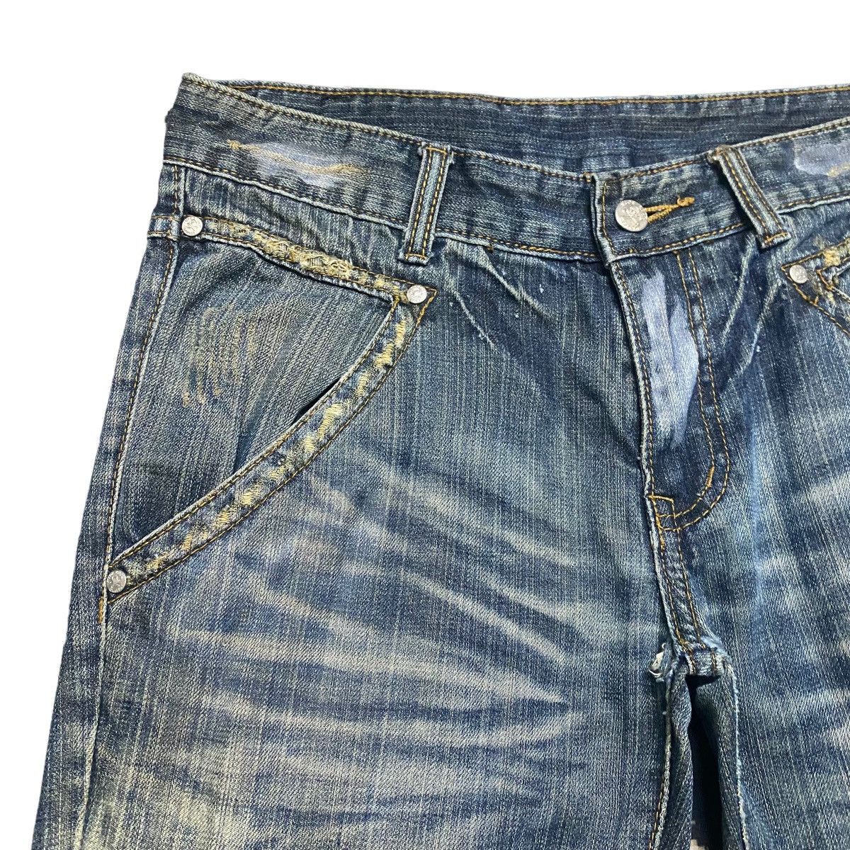 Japanese Brand Hiderock Design Clawmark Skull Denim Jeans Size US 31 - 10 Thumbnail