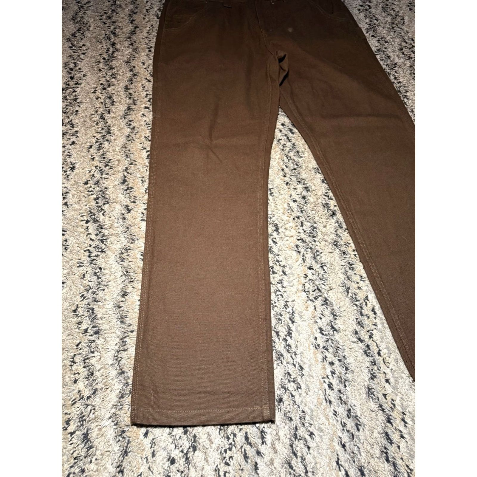 Vintage Seager Bison Pants Relaxed Fit Mens 38x34 Brown Canvas Work Pant Outdoors NICE!! Size US 38 / EU 54 - 3 Thumbnail