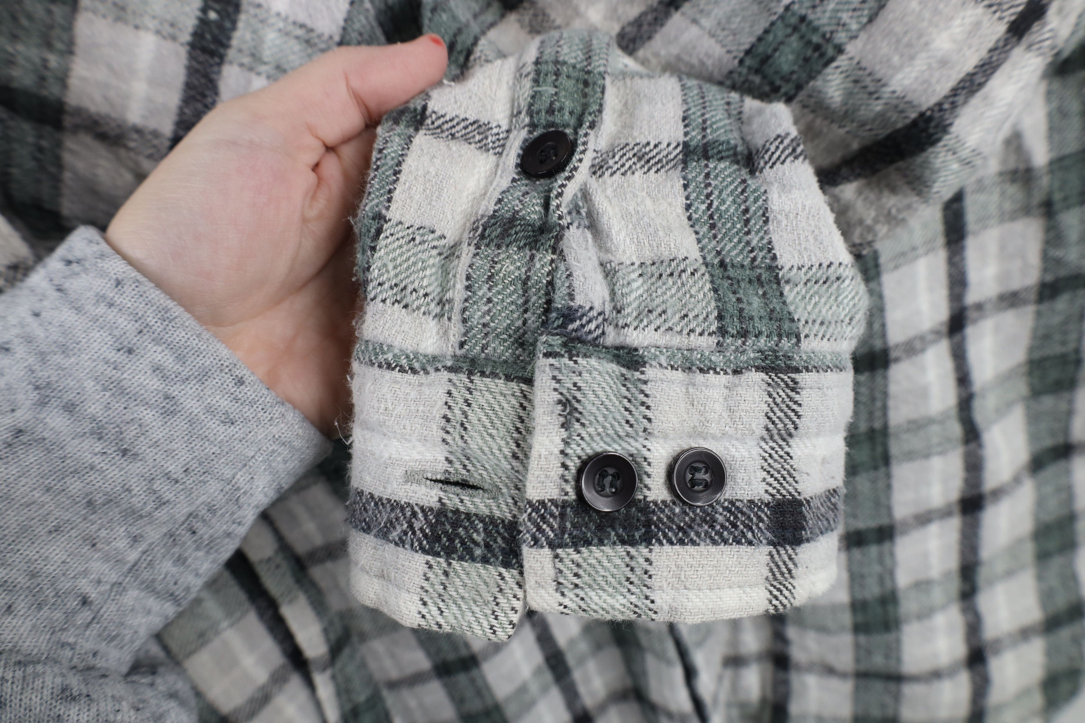 Vintage Vintage 90s Streetwear Heavyweight Button Shirt Plaid Size US L / EU 52-54 / 3 - 4 Thumbnail