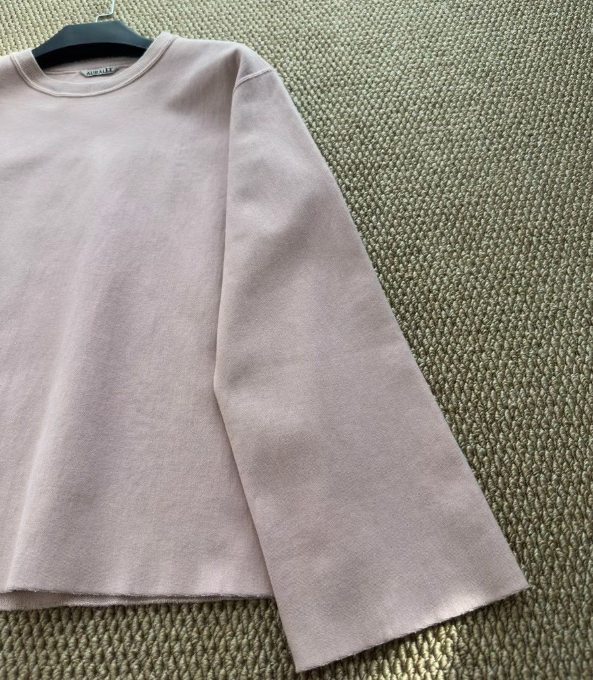 Auralee AURALEE Light Pink Flared Sleeve Crew Neck Sweatshirt K23 Size US S / EU 44-46 / 1 - 3 Thumbnail