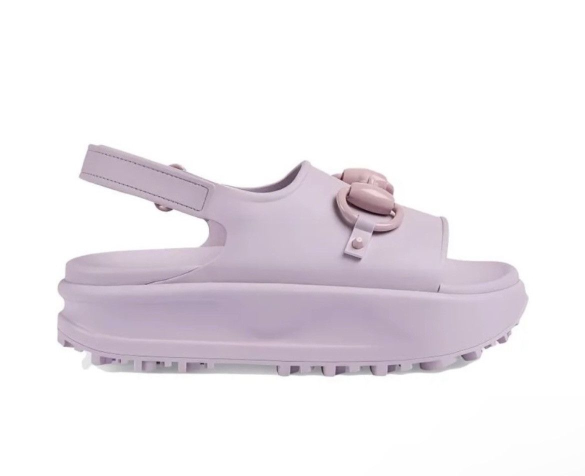 Gucci Gucci Horsebit Flatform Sandal Talc Pink size 37 Size US 7 / IT 37 - 1 Thumbnail
