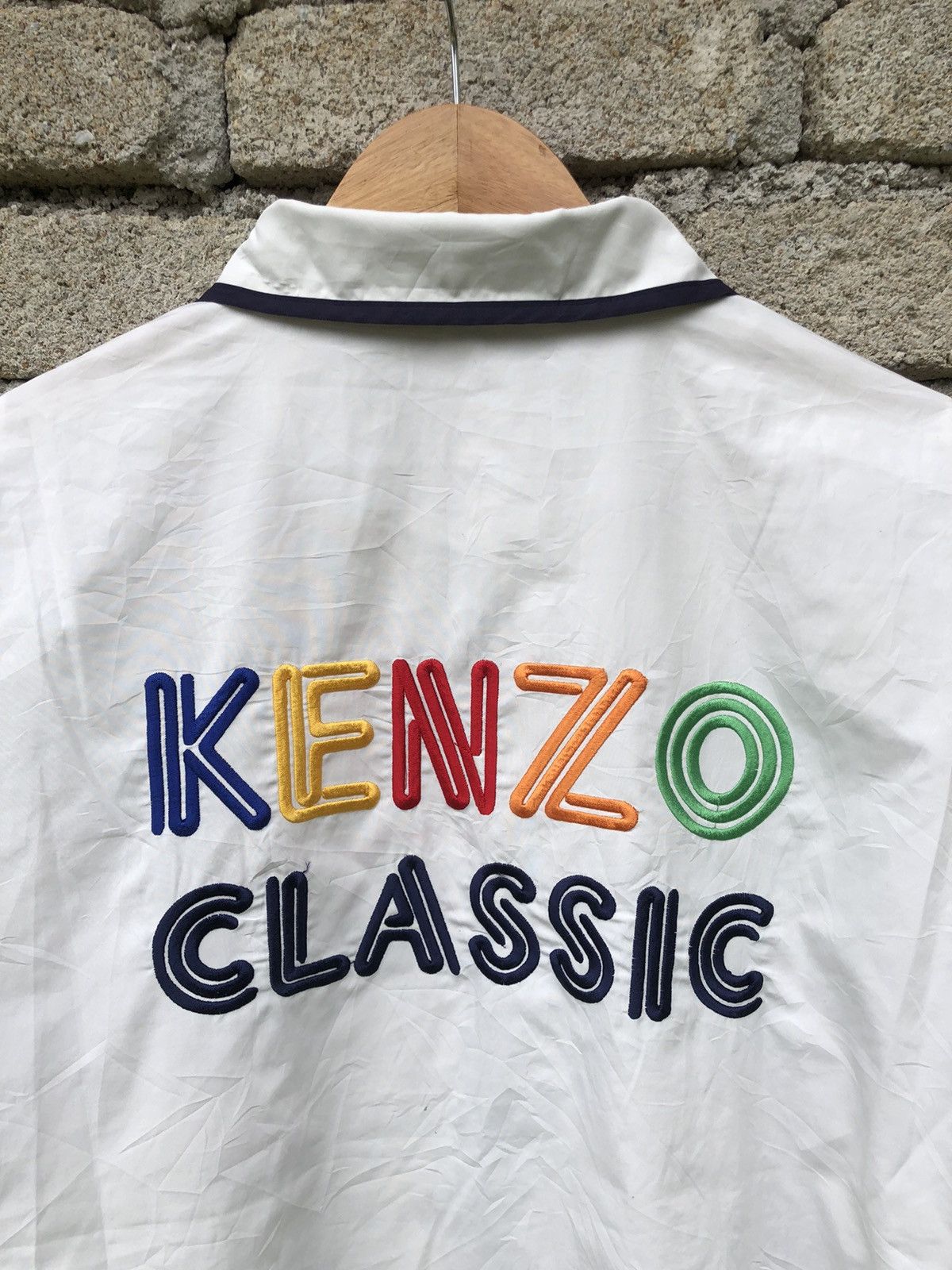 Kenzo Vintage KENZO Classic Spellout Backhit Fullzipper Jacket Size US XL / EU 56 / 4 - 4 Thumbnail