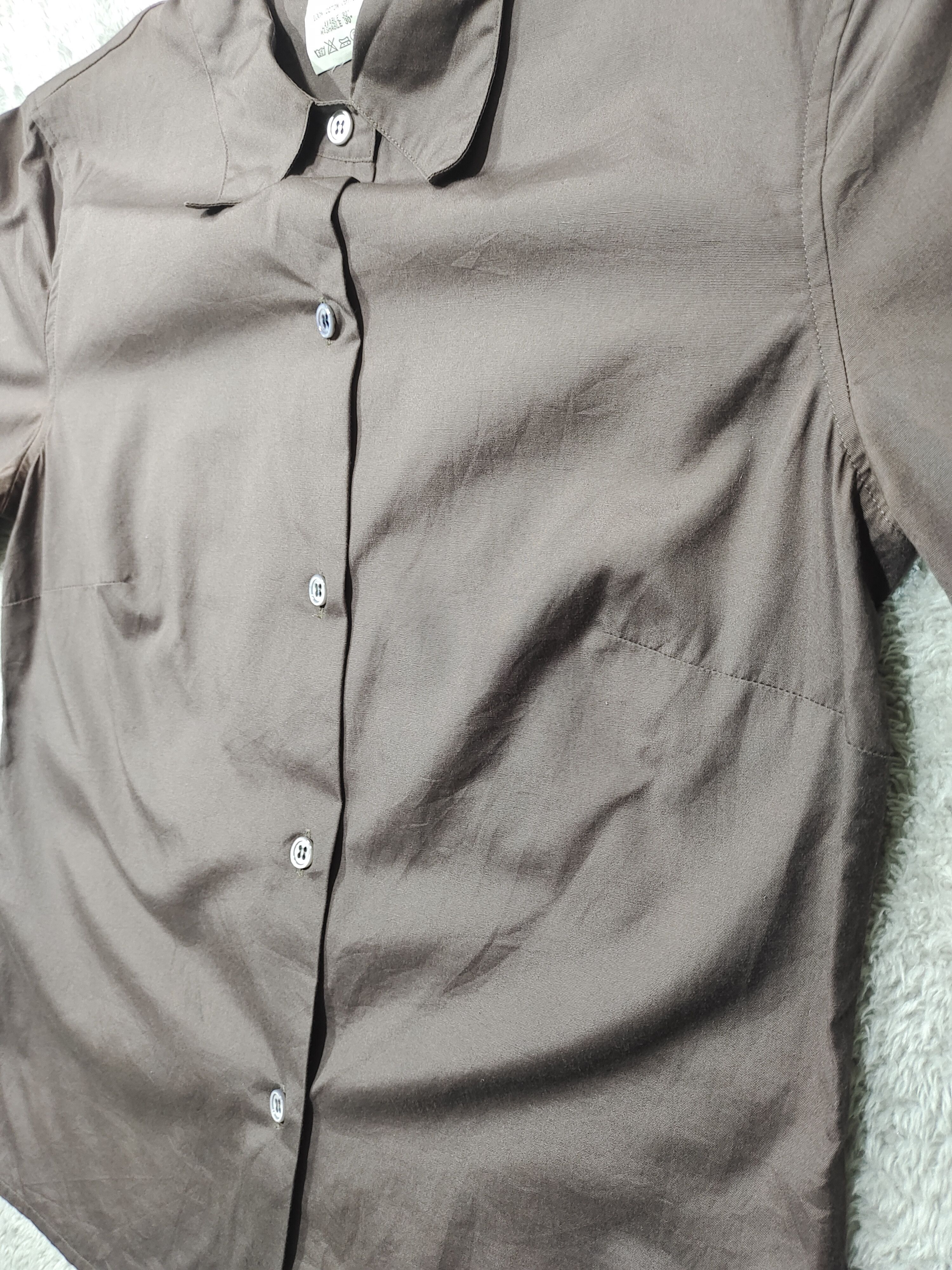 Designer × agnes b. VINTAGE AGNES B BROWN BUTTON UP LONG SLEEVE Size XS / US 0-2 / IT 36-38 - 5 Thumbnail