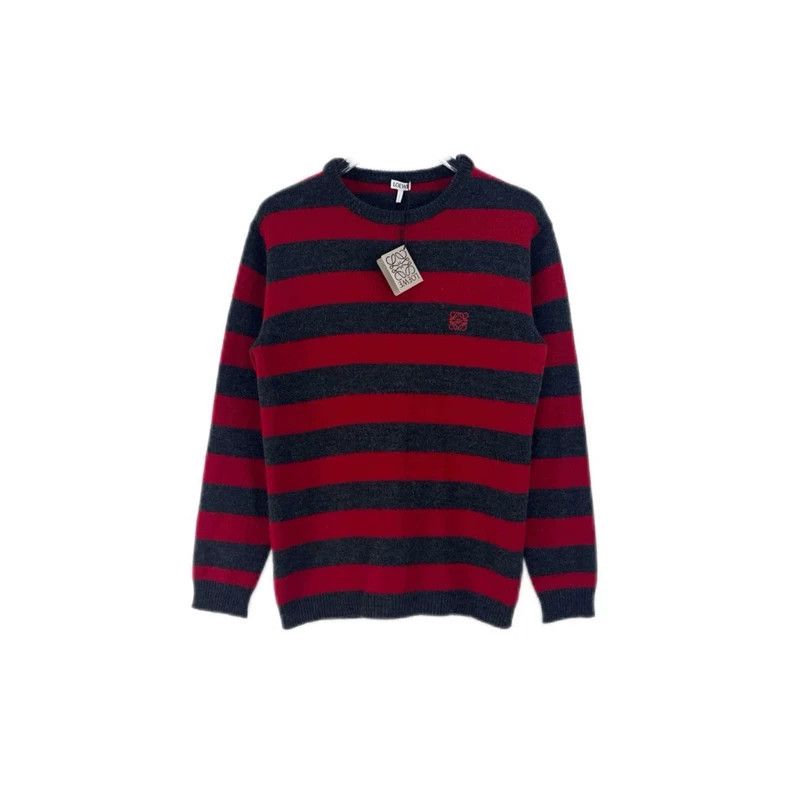 Loewe loewe Classic embroidered sweater with red and gray stripes Size US M / EU 48-50 / 2 - 1 Thumbnail
