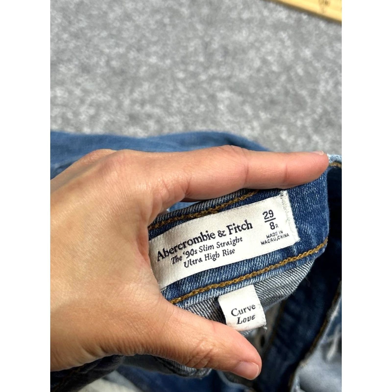 Abercrombie & Fitch Abercrombie & Fitch The 90s Slim Straight Curve Love Jeans Womens 8 Blue 28x31 Size 30" / US 8 / IT 44 - 7 Thumbnail