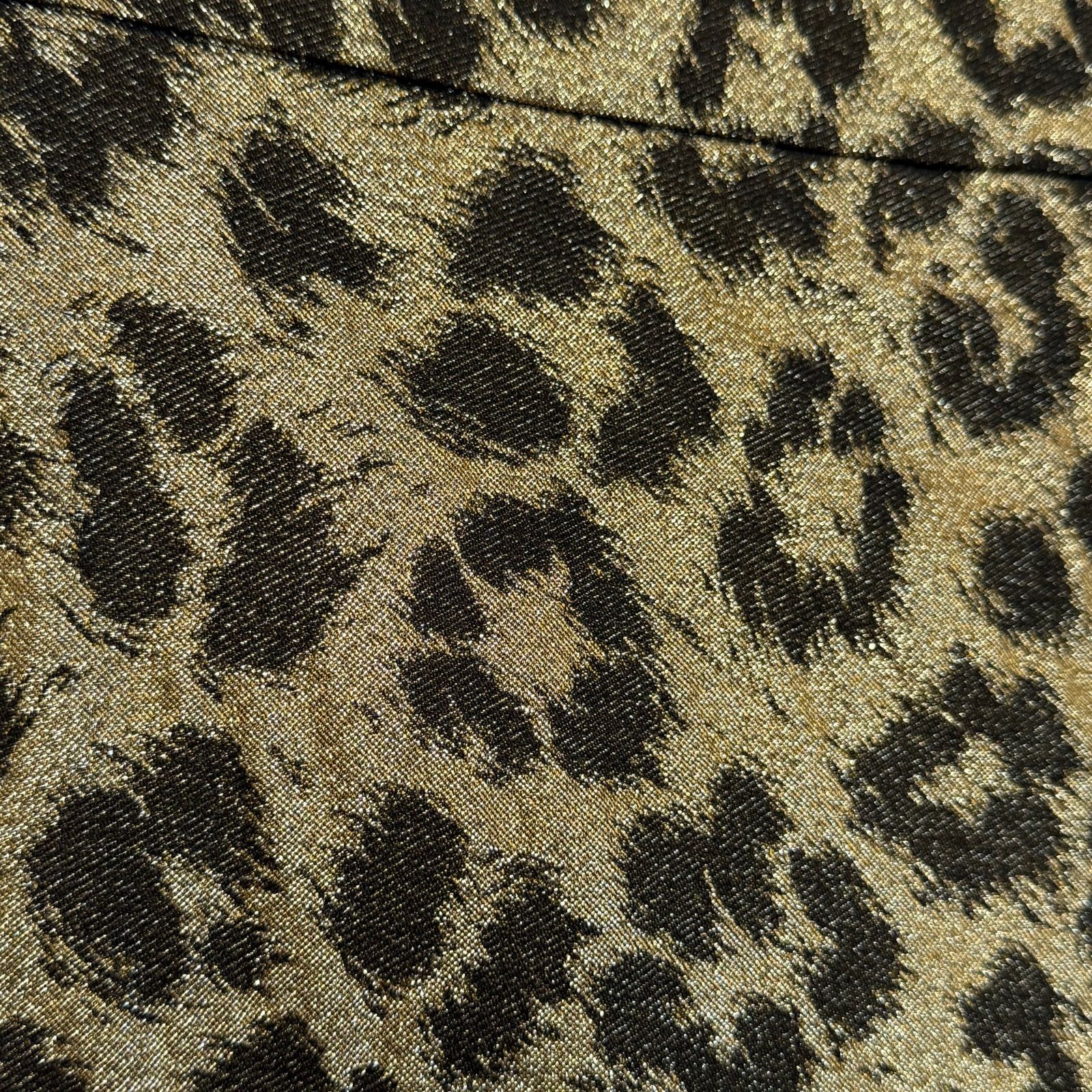 Nicole Miller Nicole Miller Gold Leopard Print Straight Leg Size 6 Size 28" / US 6 / IT 42 - 5 Thumbnail