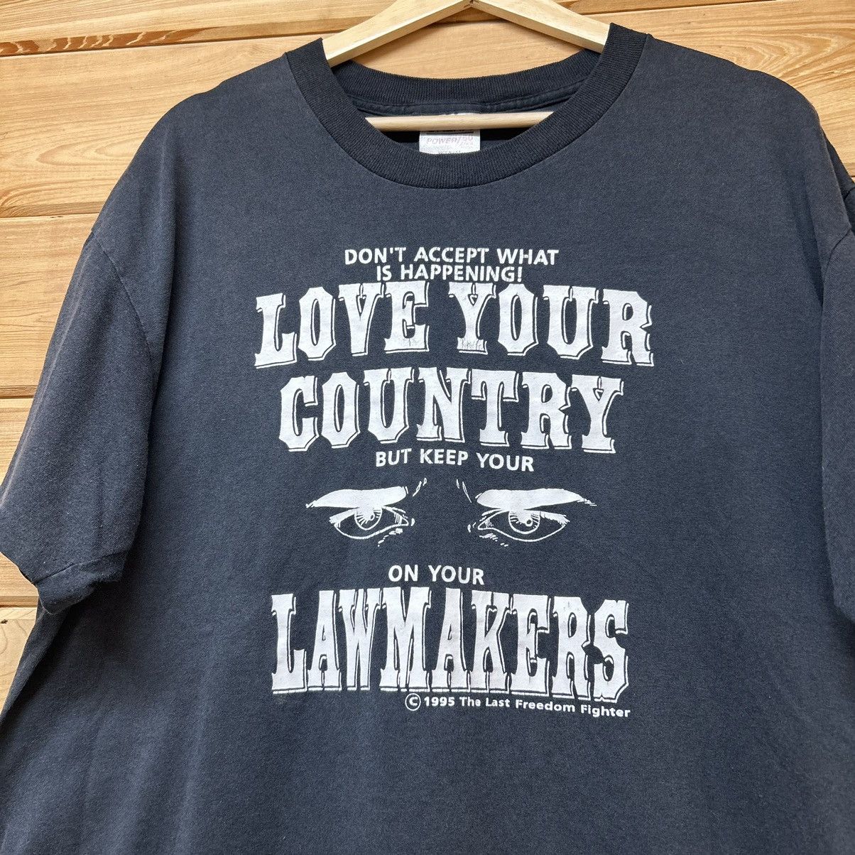 Vintage Vintage Keep Your Eye On Lawmakers Political Protest T Shirt Size US XL / EU 56 / 4 - 6 Thumbnail