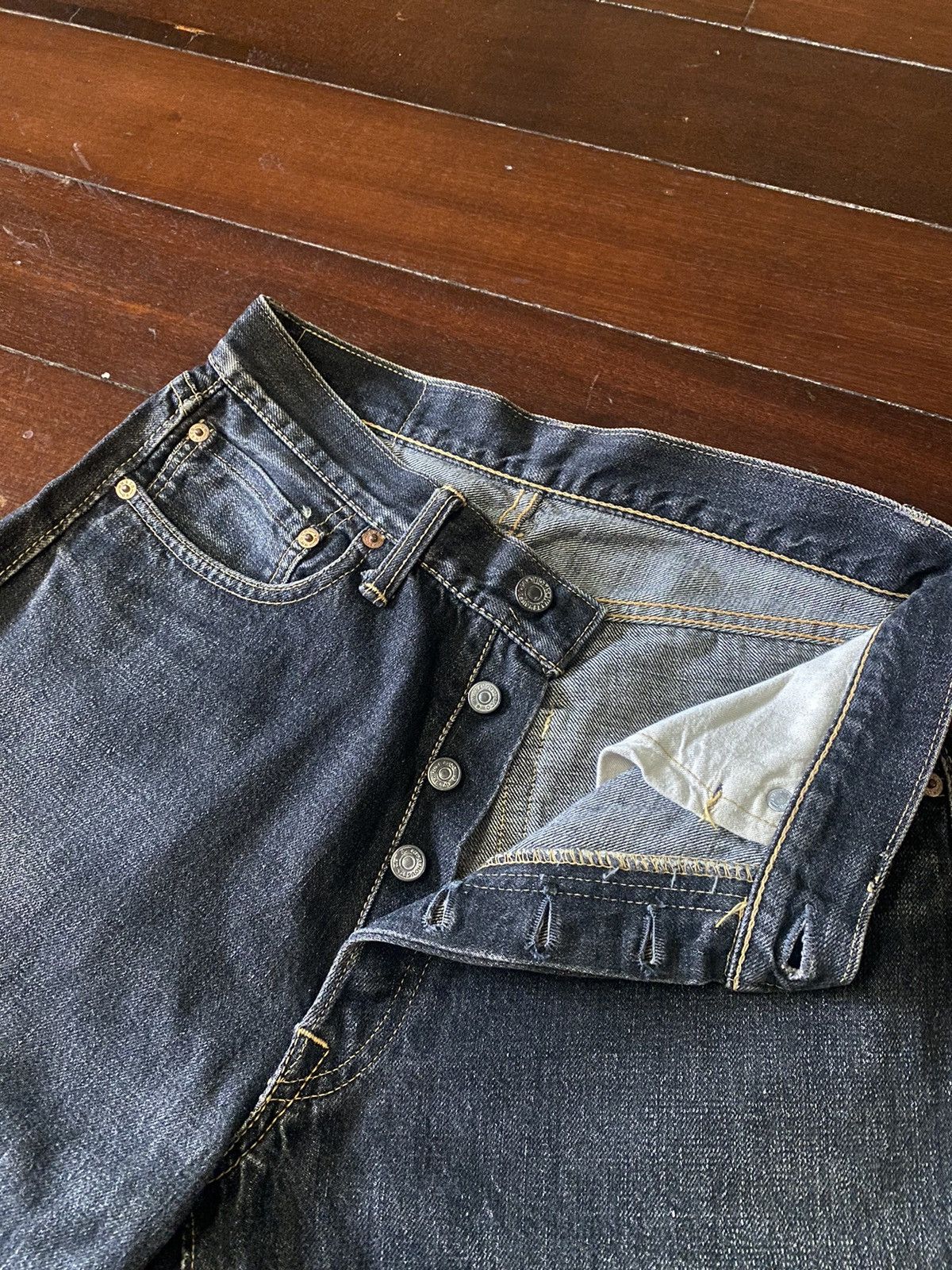Sugar Cane Neputa Genus No.4 Wanderer by Warehouse Selvedge Jeans short Size US 30 / EU 46 - 9 Thumbnail