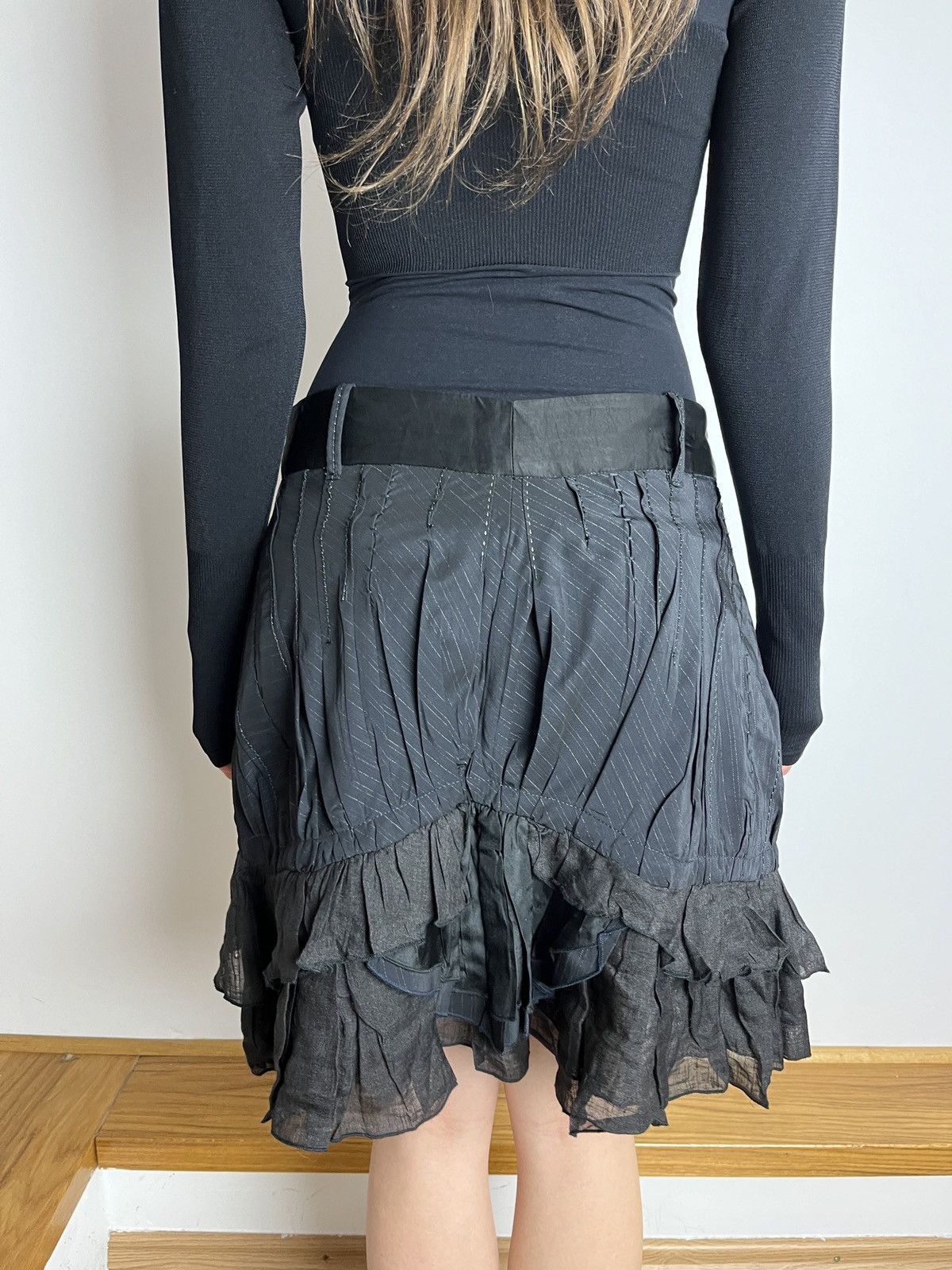 Marithe + Francois Girbaud VTG Marithe Francois Girbaud Asymmetrical Skirt Avant-Garde Size 32" / US 10 / IT 46 - 4 Thumbnail