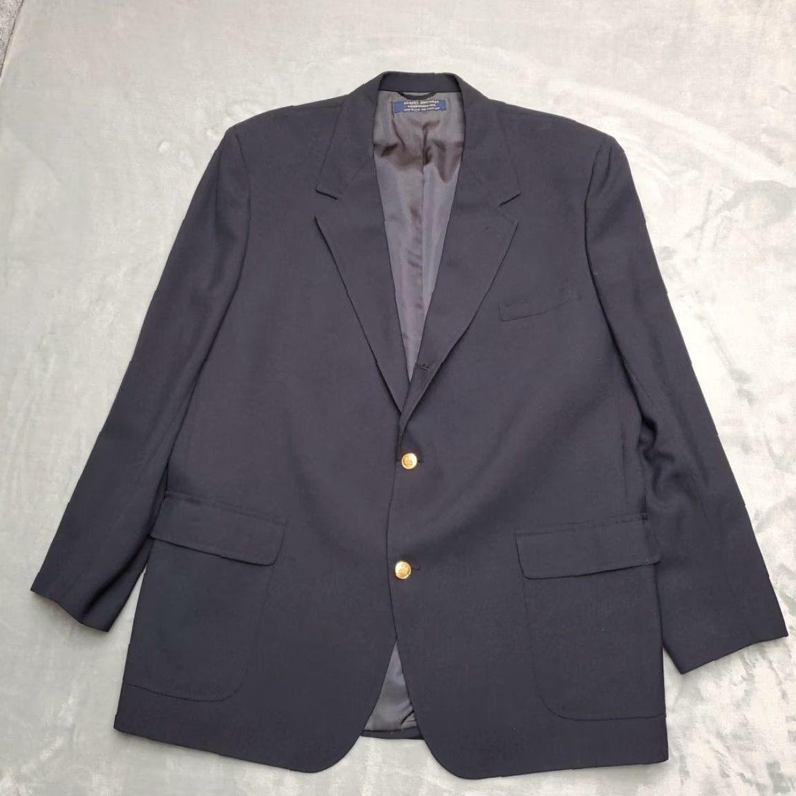 Brooks Brothers VINTAGE Brooks Brothers Blazer Mens 45 Blue Sport Jacket Jacket Vintage 80s 90s Men Blazer Blue 45 Brooks Brothers Mens Blazer USA 80s 90s Size 48R - 2 Thumbnail