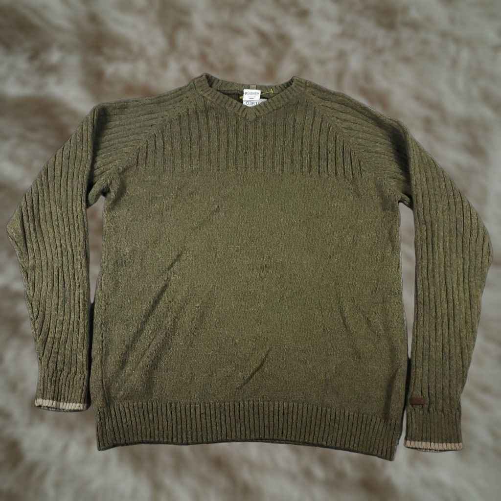 Vintage Columbia Pullover Sweater Mens XL Beige Crew Neck Knit Casual Size US XL / EU 56 / 4 - 1 Thumbnail