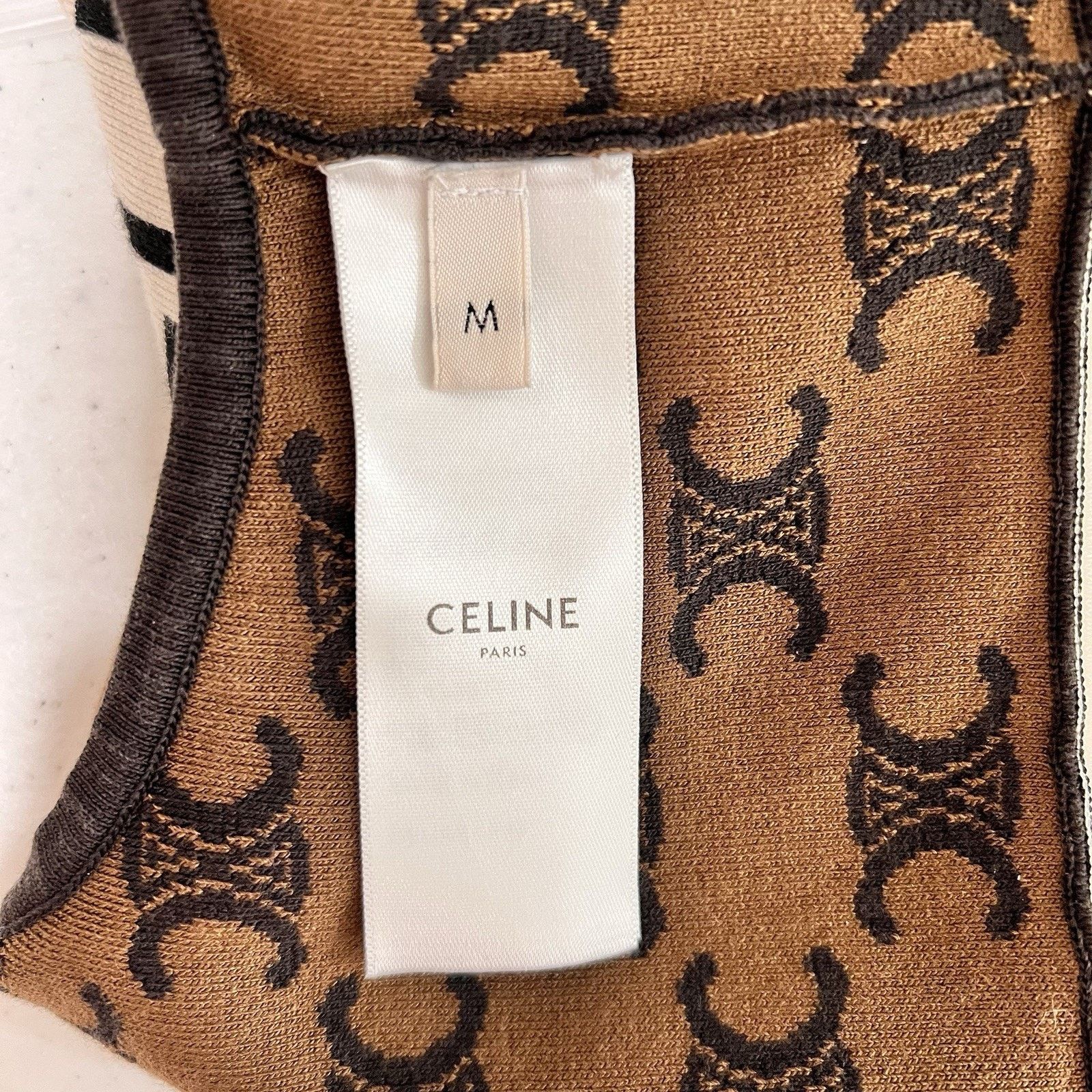 Celine Celine Monogram Crop Sports Bra Silk Cotton (M) Brown Size M / US 6-8 / IT 42-44 - 5 Thumbnail